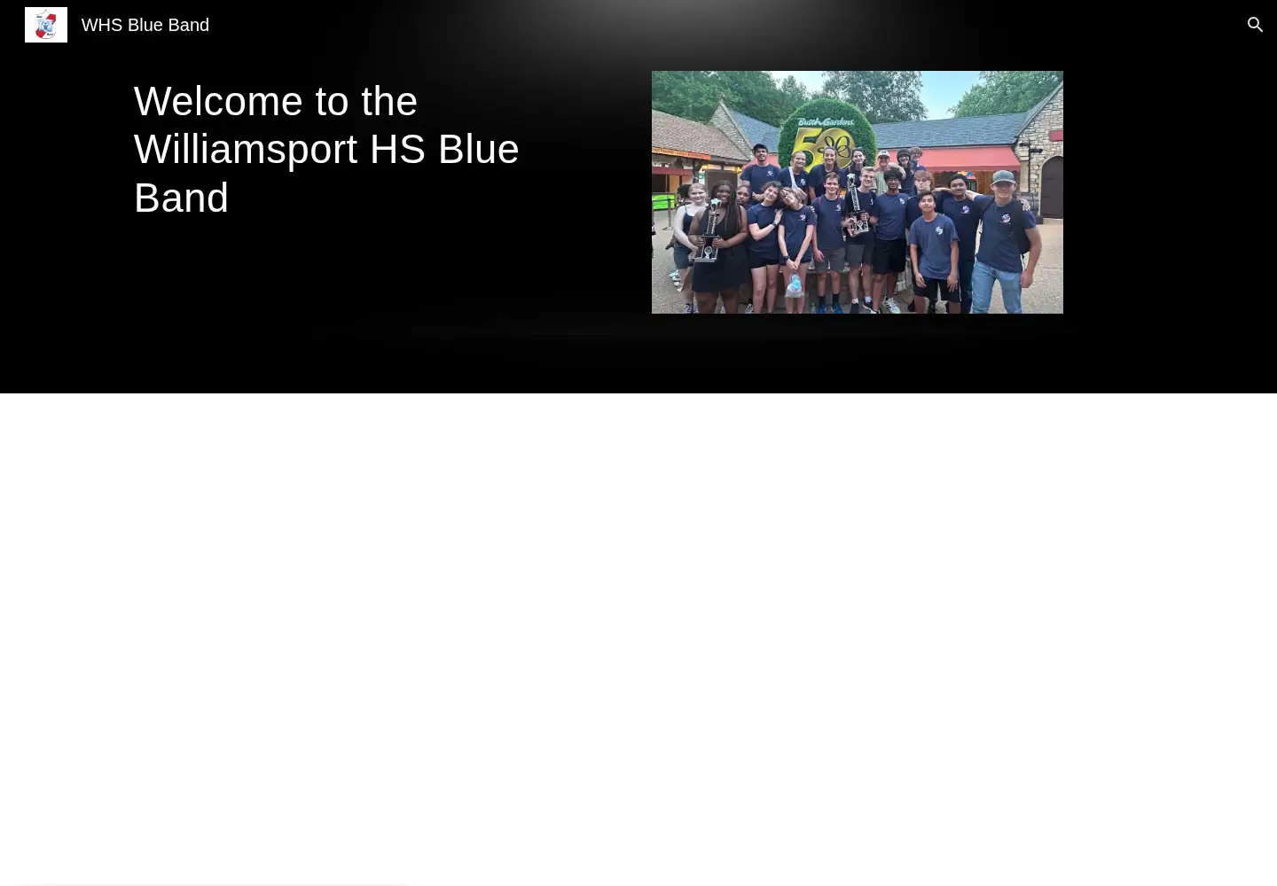 Screenshot of whsblueband.org