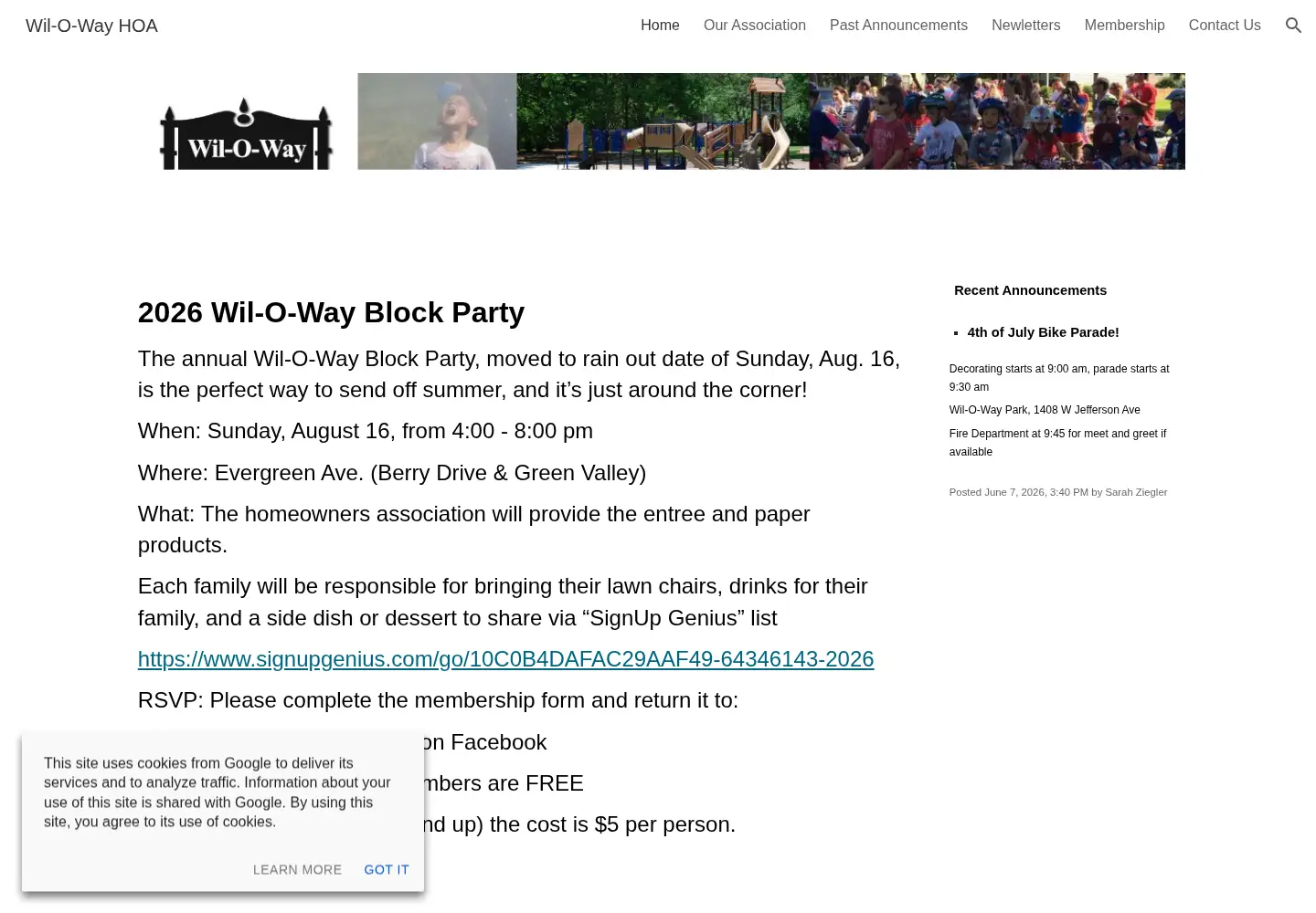 Screenshot of wiloway.org