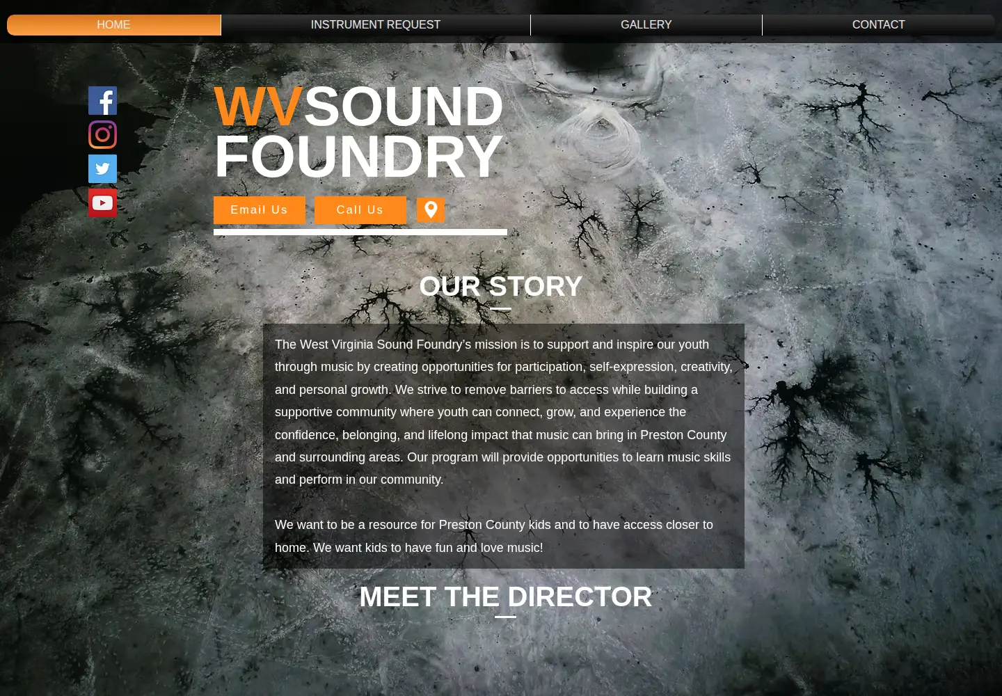 Captured homepage of wvsoundfoundry.org in the current scan