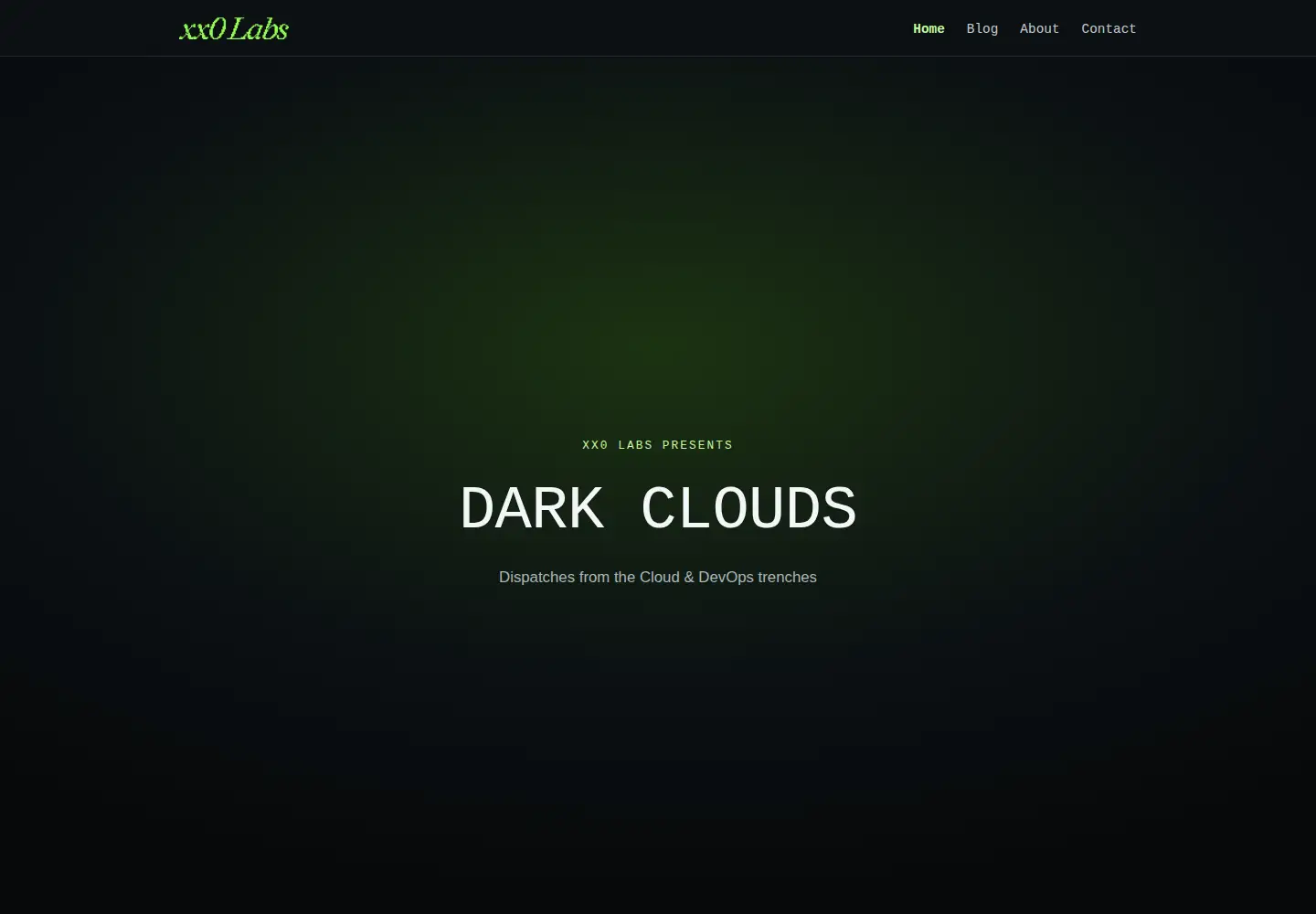 Captured homepage of xx0.org in the current scan