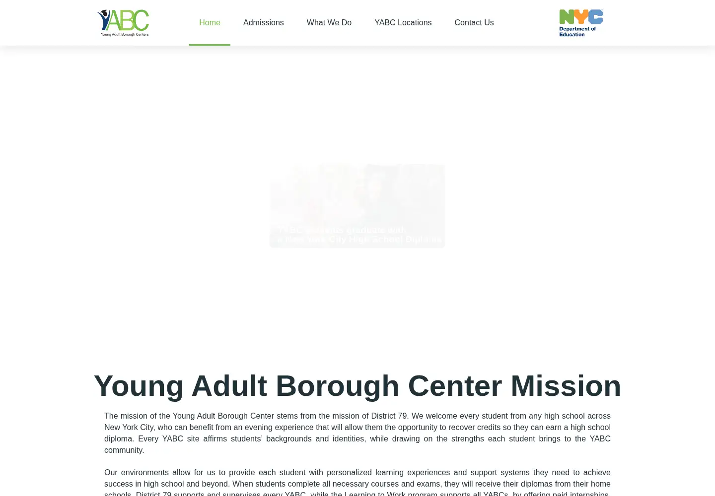 Captured homepage of yabcnyc.org in the current scan
