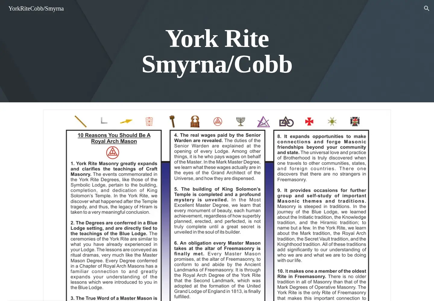 Screenshot of yorkritecobb.org