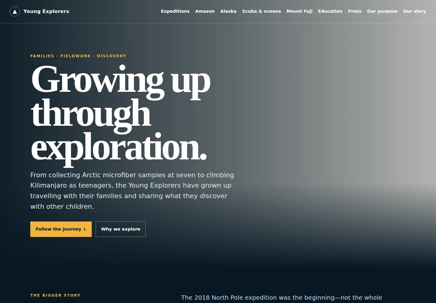 Screenshot of youngexplorer.org