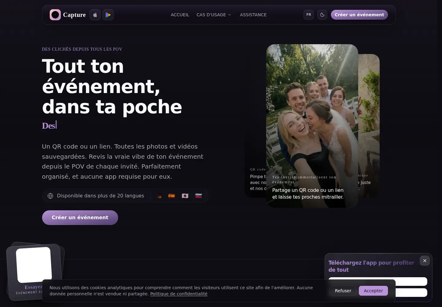 Screenshot of capture.party
