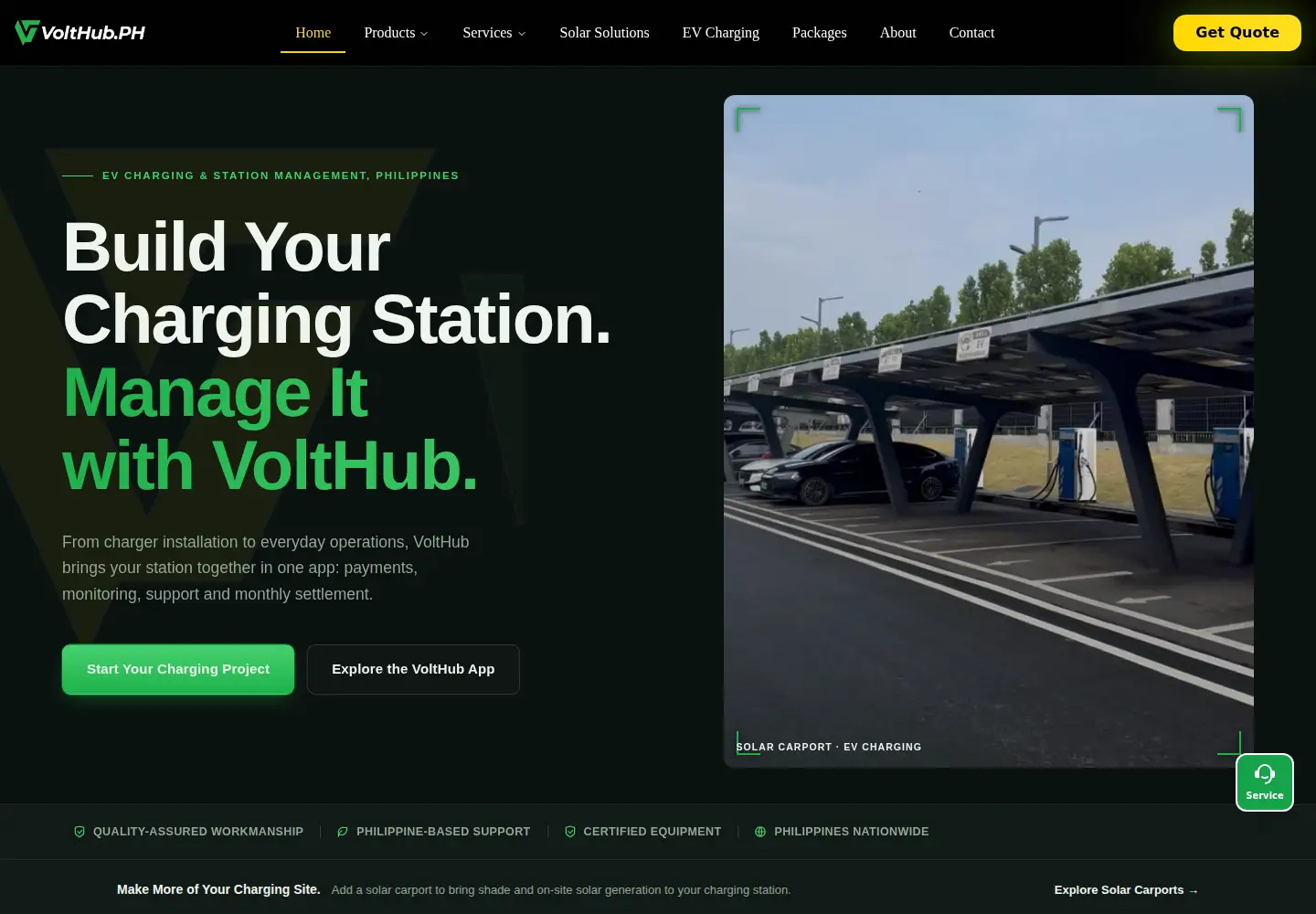 Captured homepage of volthub.ph in the current scan