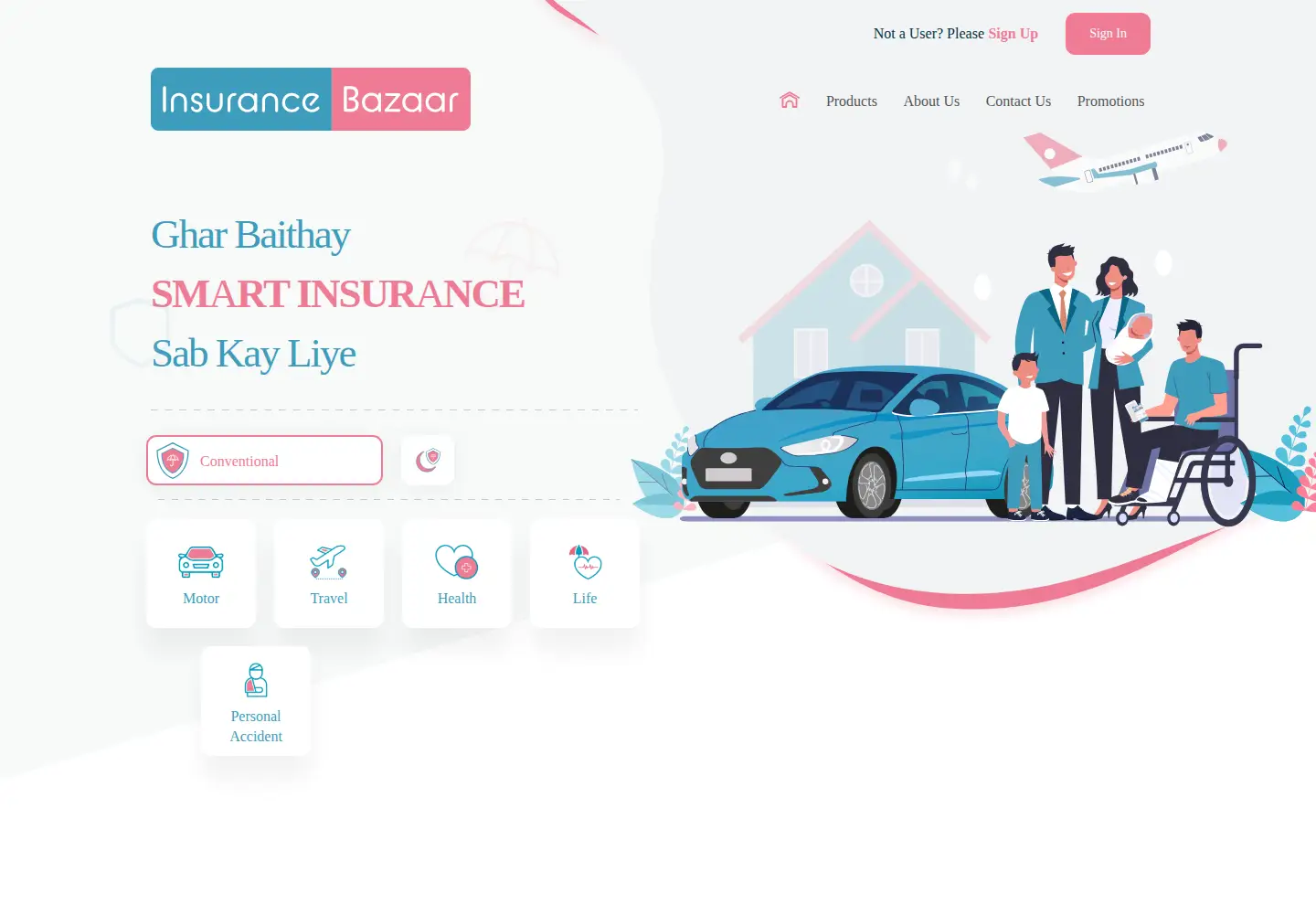 Screenshot of insurancebazaar.com.pk