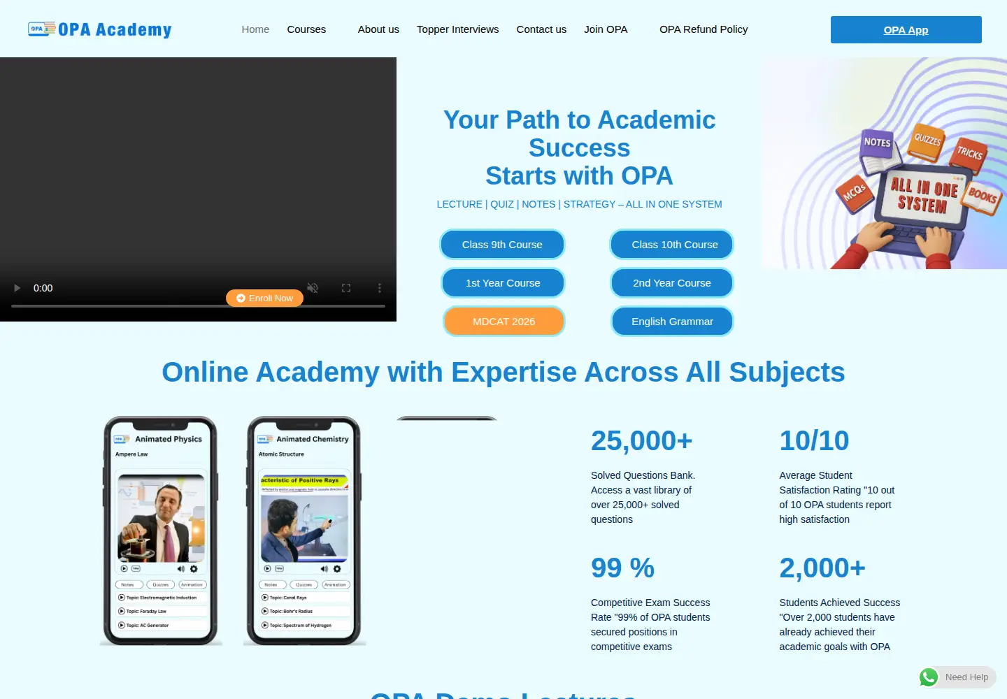 Captured homepage of opa.com.pk in the current scan