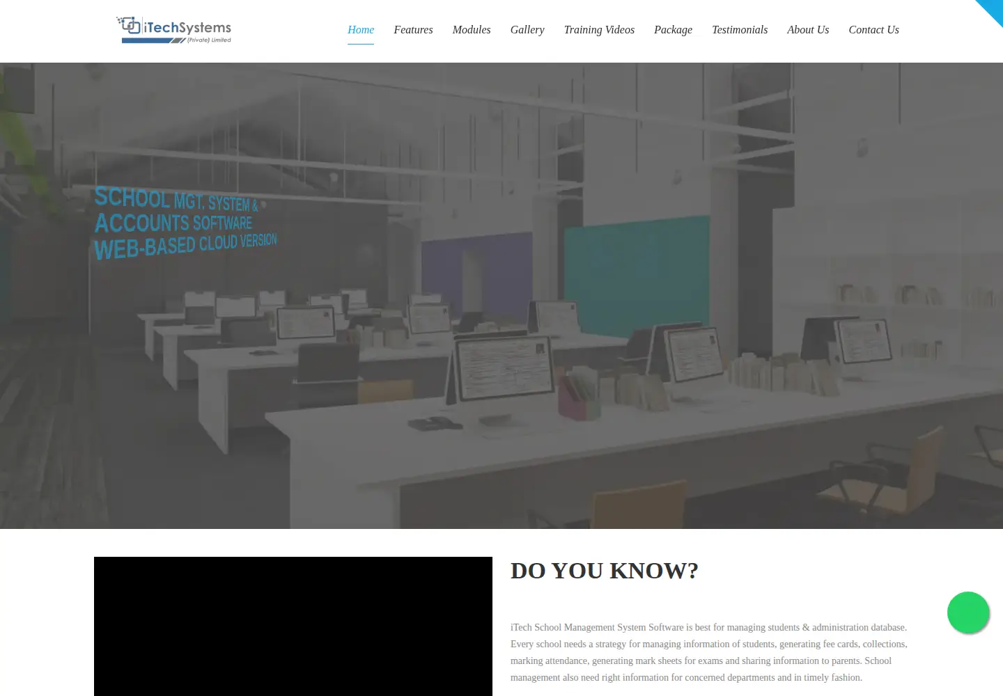 Captured homepage of schoolsoftware.pk in the current scan
