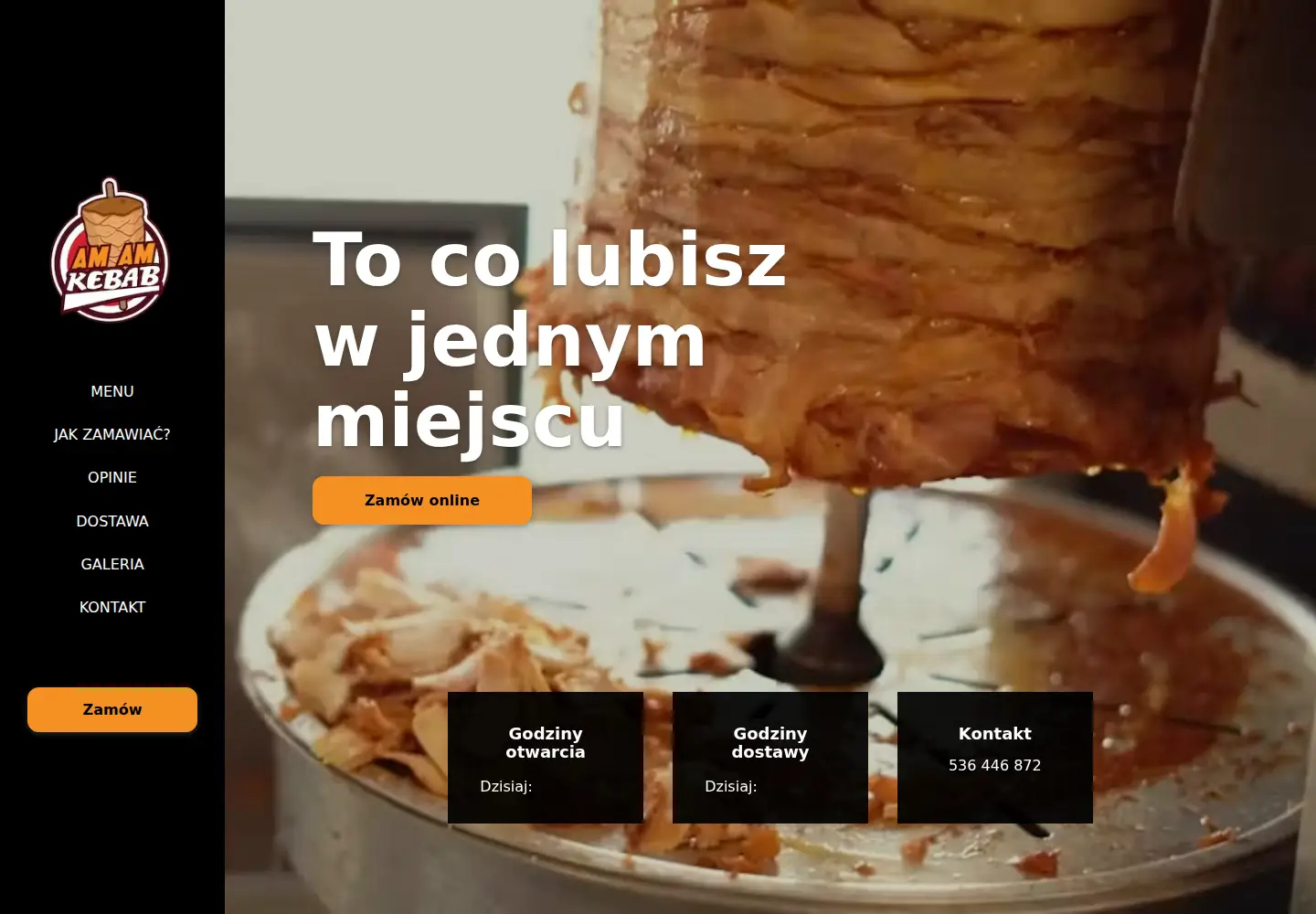 Captured homepage of amamkebabgrodzisk.pl in the current scan