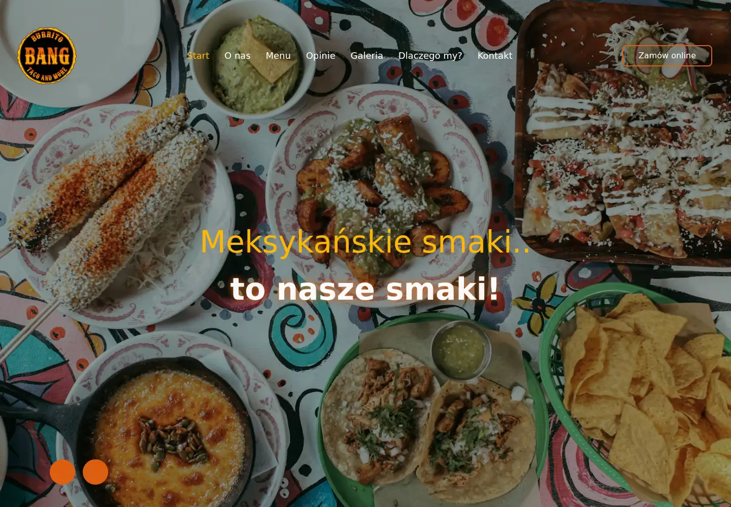 Captured homepage of bangburritopoznan.pl in the current scan