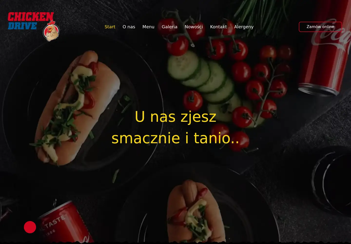 Captured homepage of chickendrive.pl in the current scan