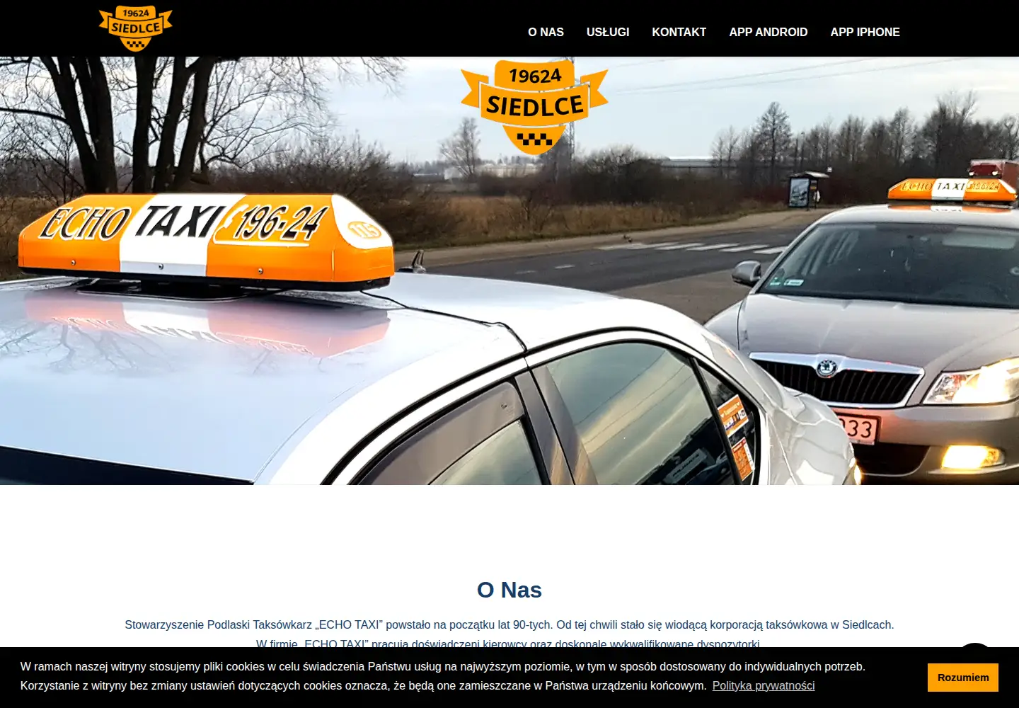 Captured homepage of echo-taxi.com.pl in the current scan
