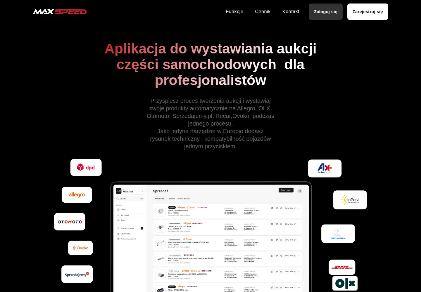 Captured homepage of max-speed.com.pl in the current scan