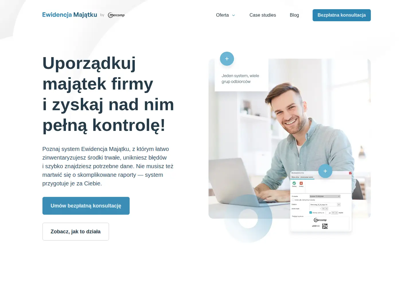 Screenshot of ewidencjamajatku.pl