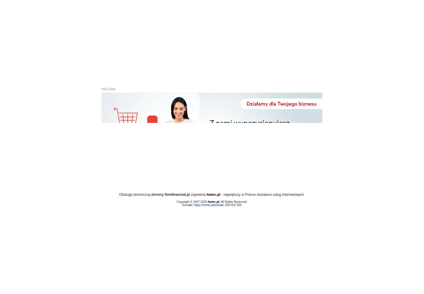 Captured homepage of firmfinancial.pl in the current scan