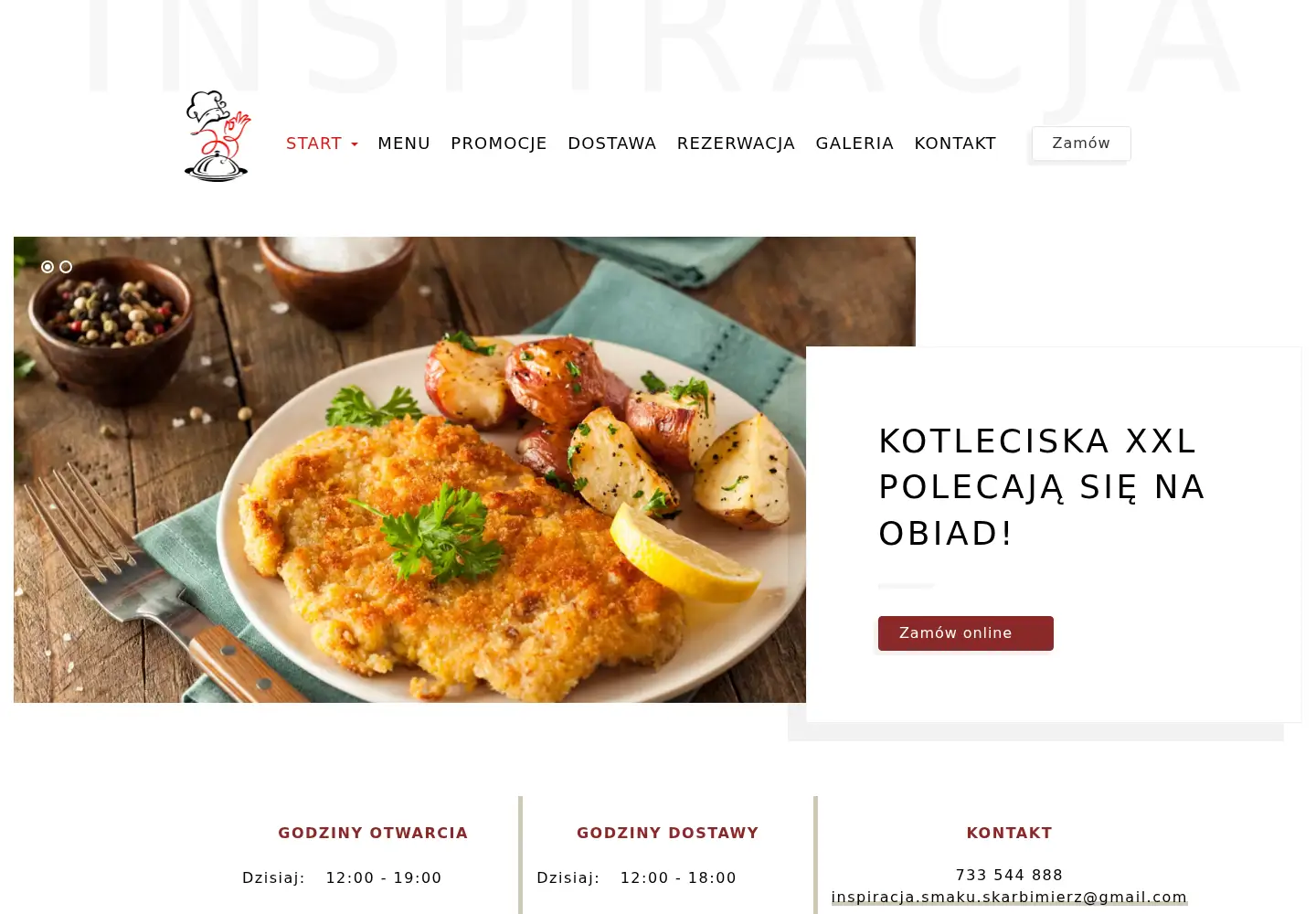 Screenshot of inspiracjaobiad.pl