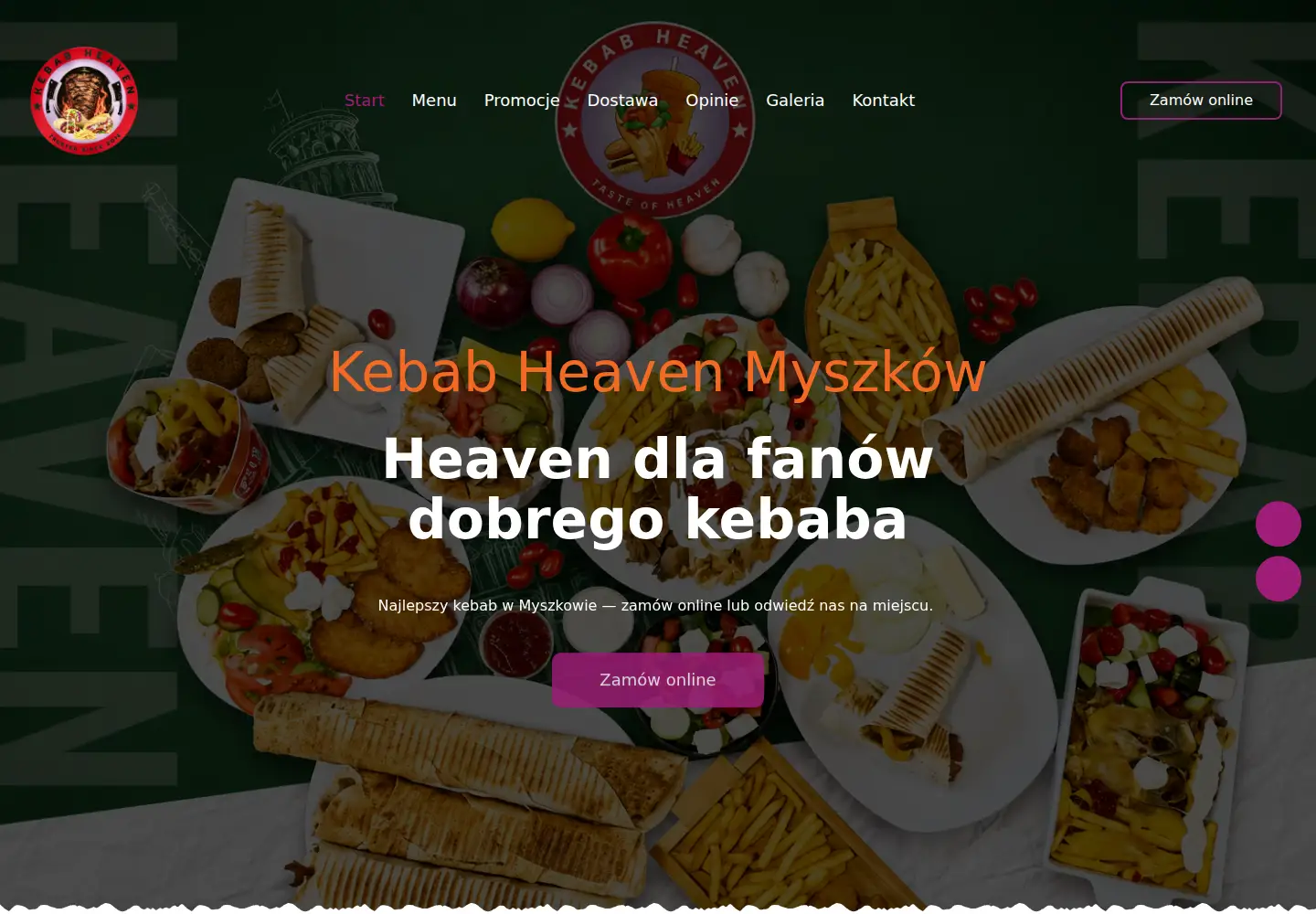 Screenshot of kebabheavenmyszkow.pl