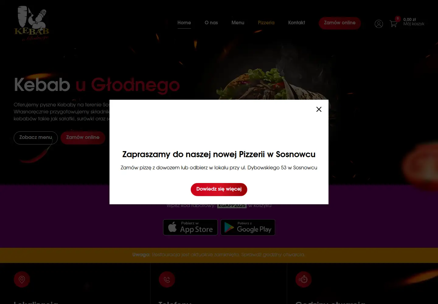 Screenshot of kebabuglodnego.pl