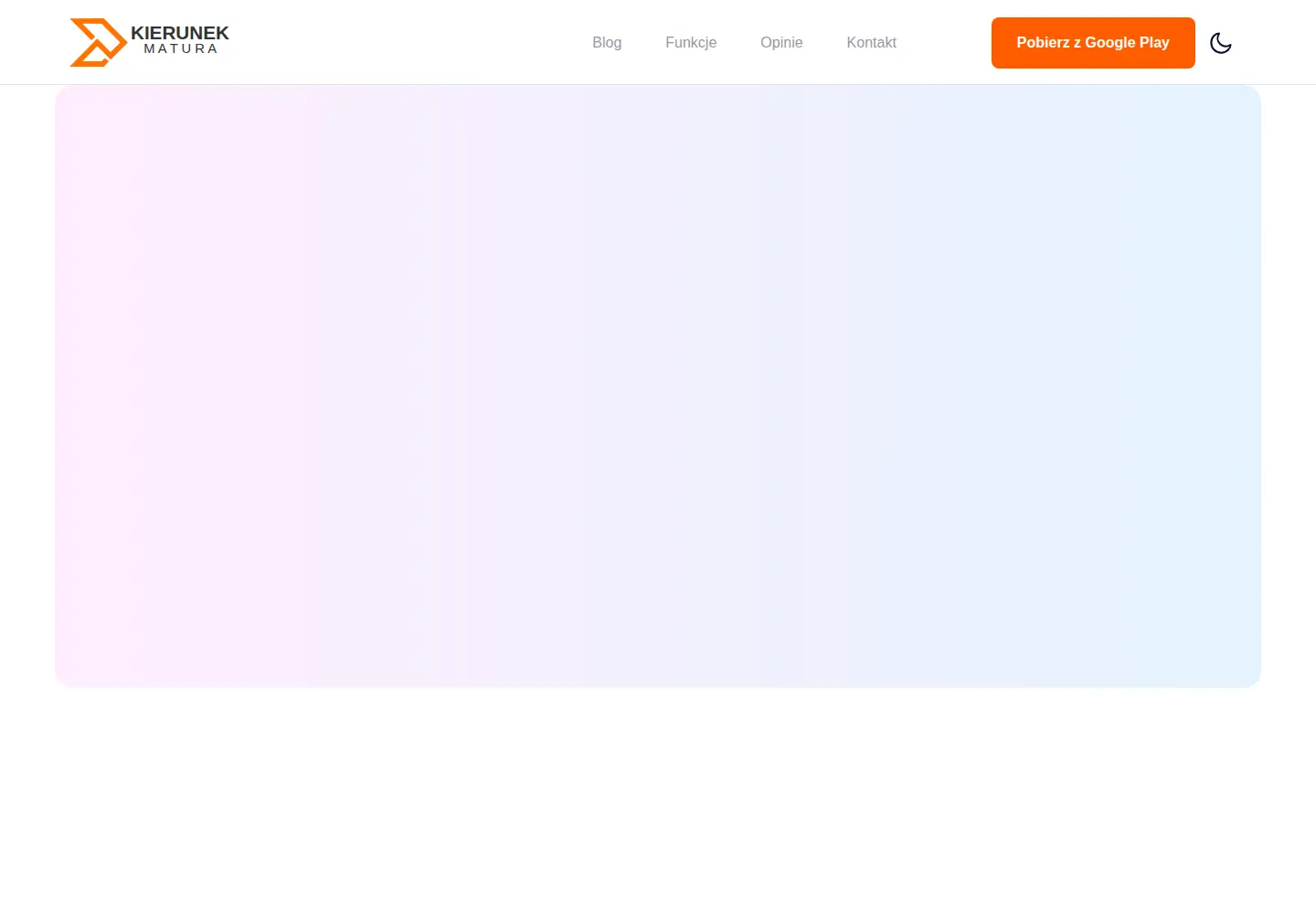 Captured homepage of kierunekmatura.pl in the current scan