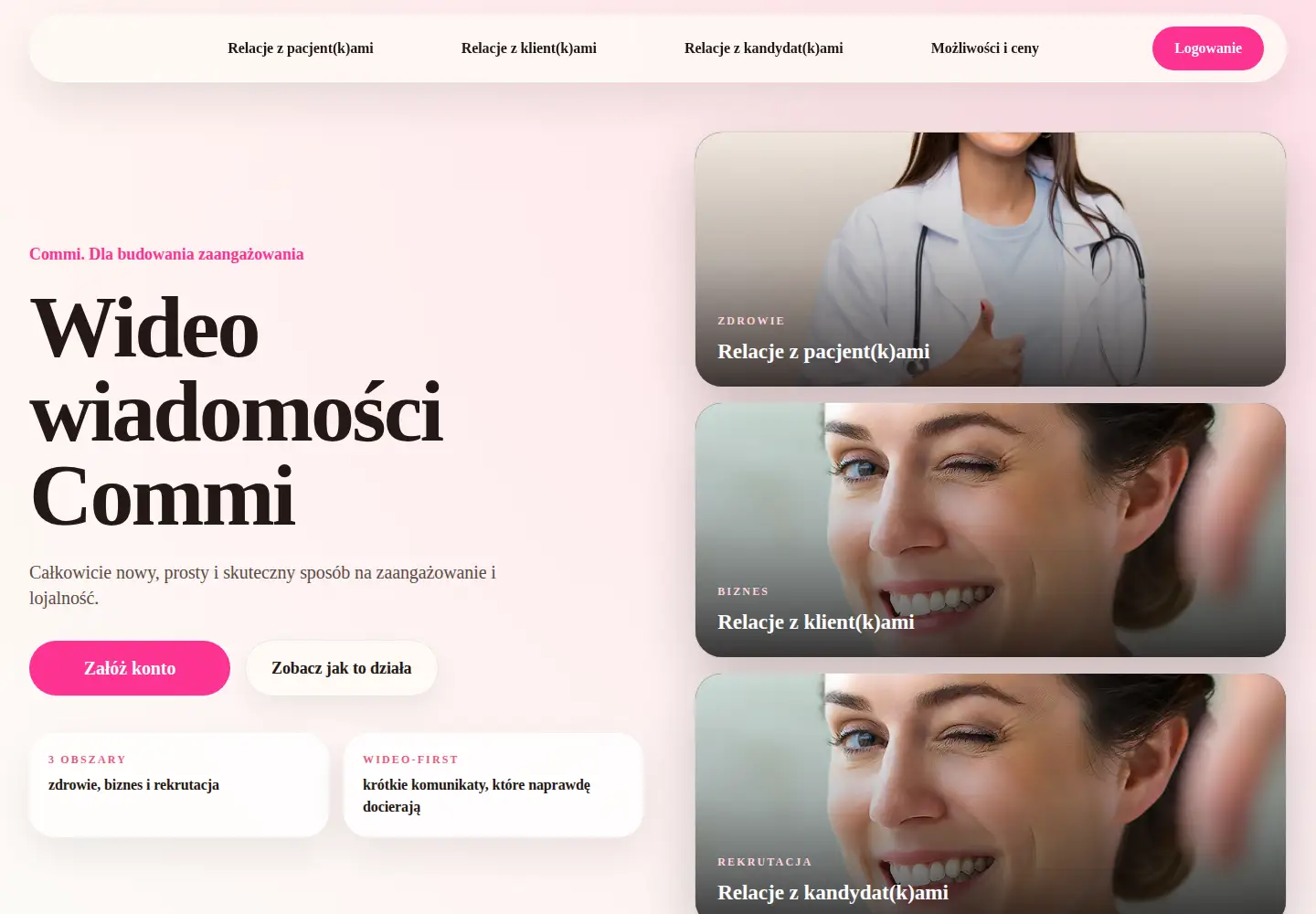 Captured homepage of commi.pro in the current scan