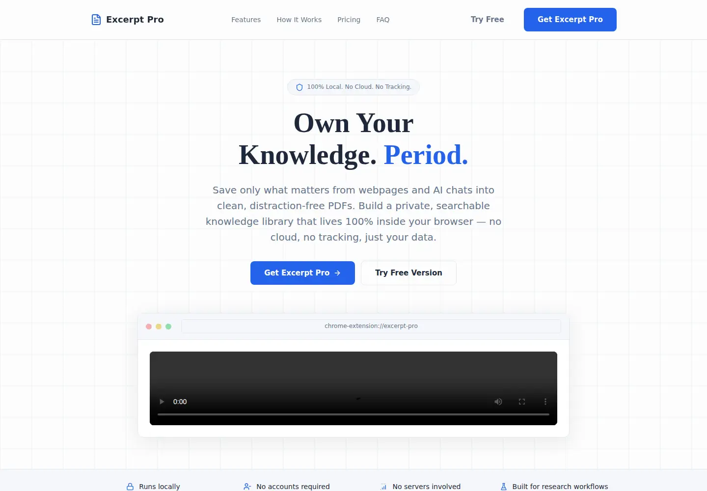 Screenshot of excerpt.pro