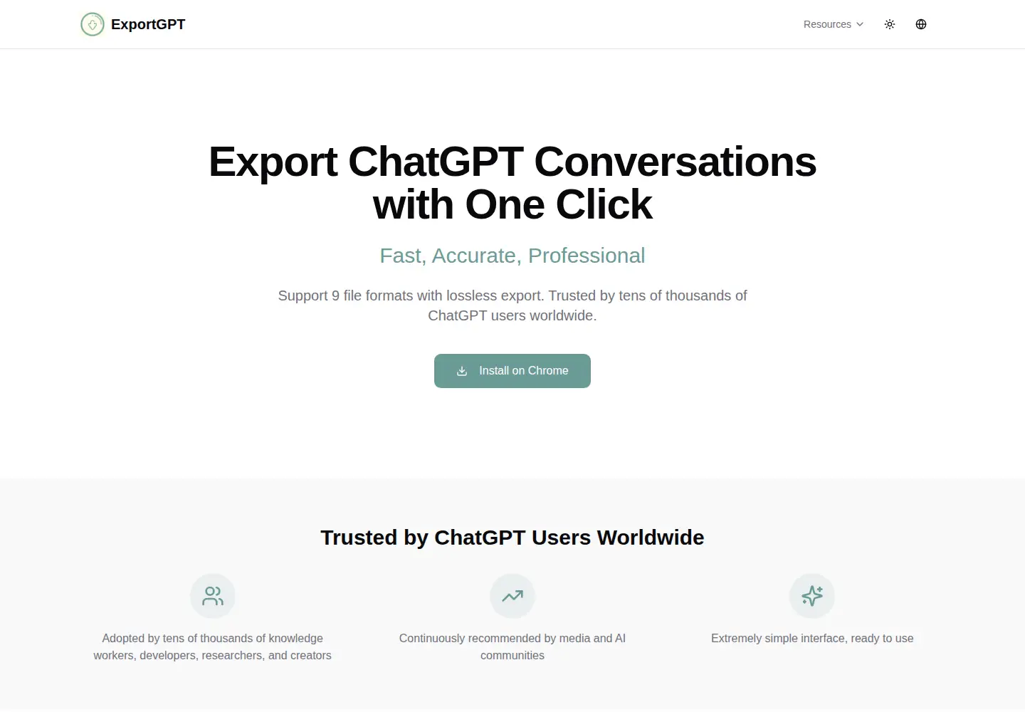 Screenshot of exportgpt.pro