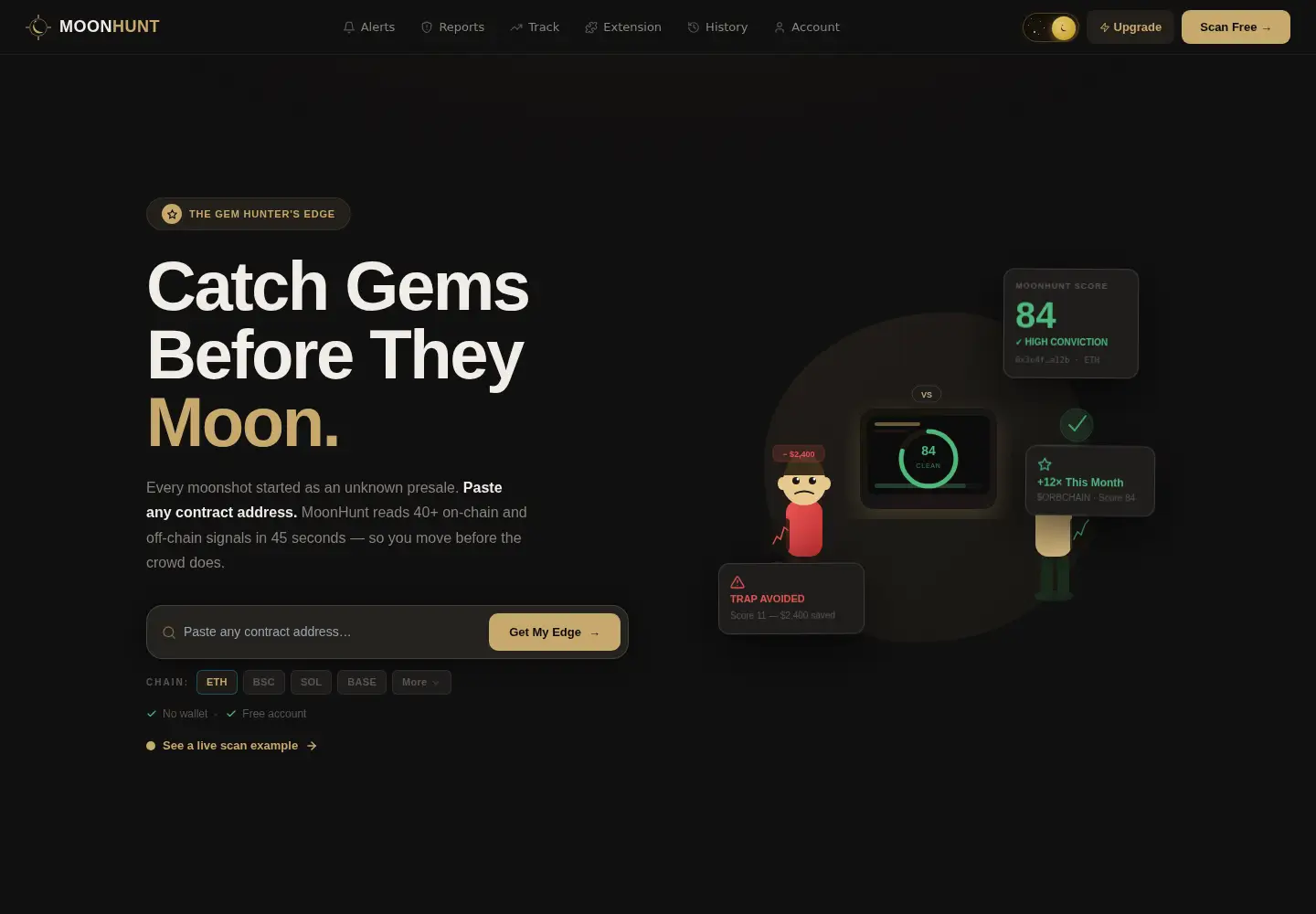 Screenshot of moonhunt.pro