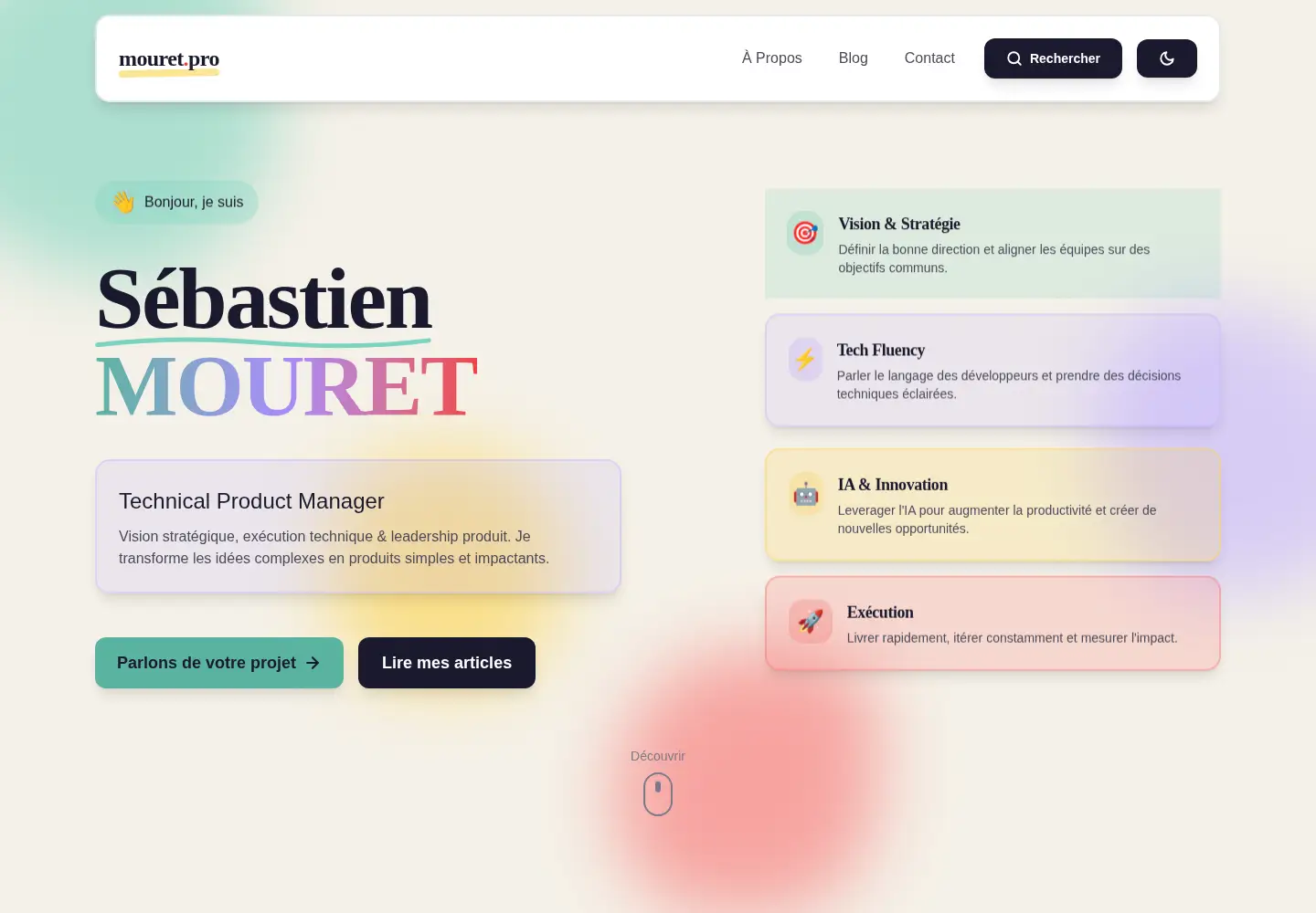 Screenshot of mouret.pro