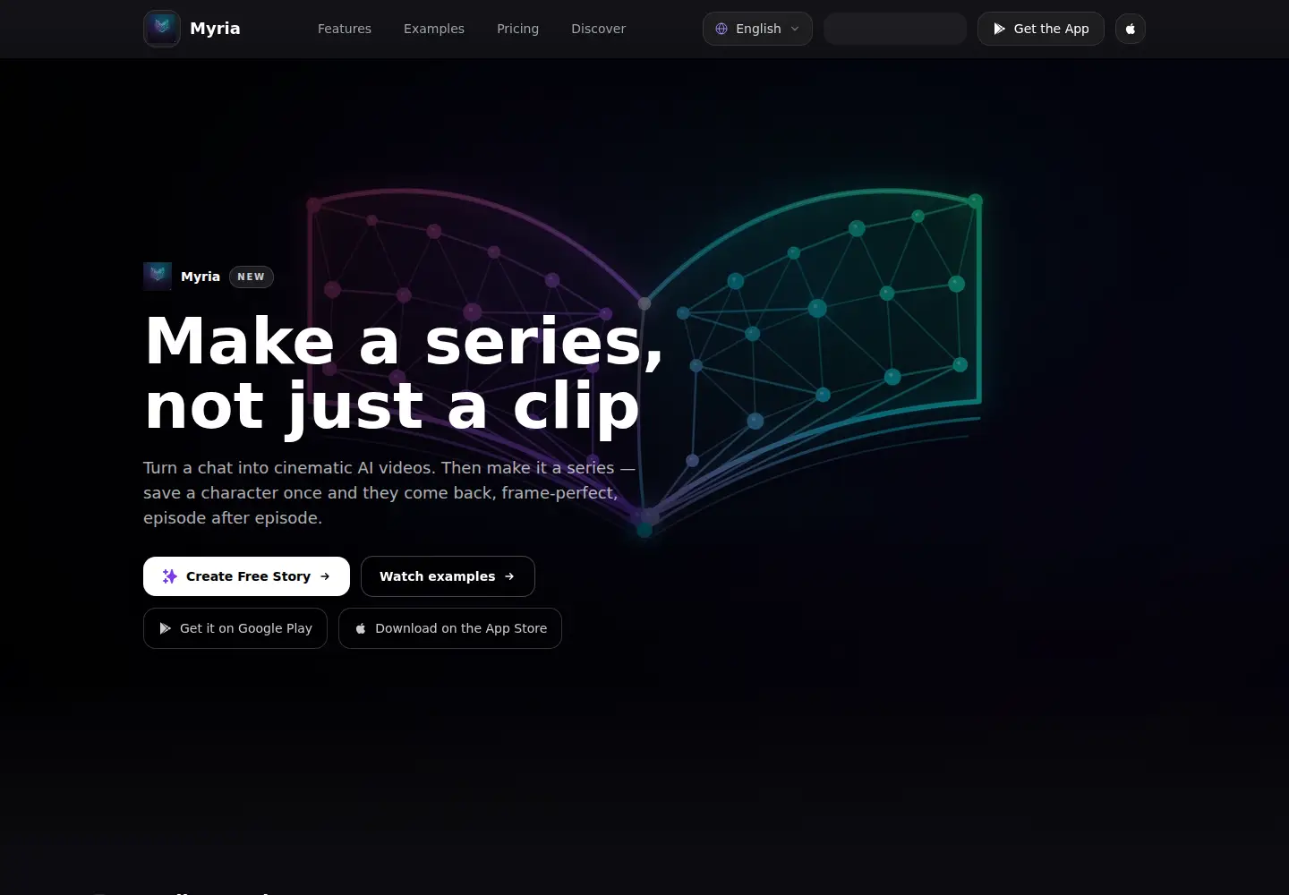 Captured homepage of myria.pro in the current scan