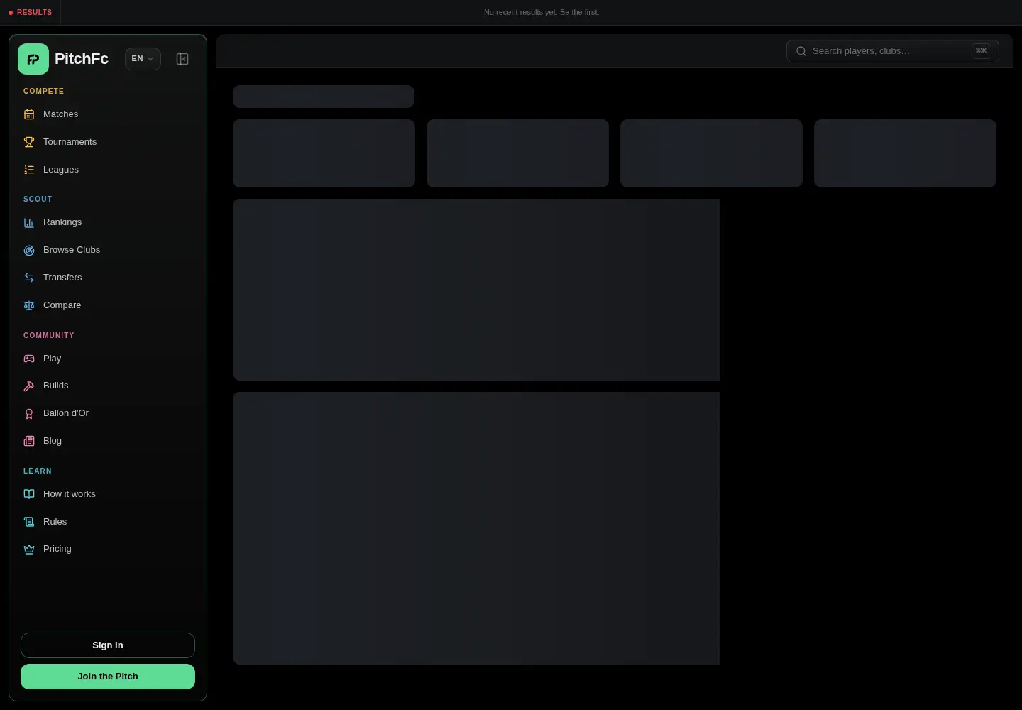 Screenshot of pitchfc.pro