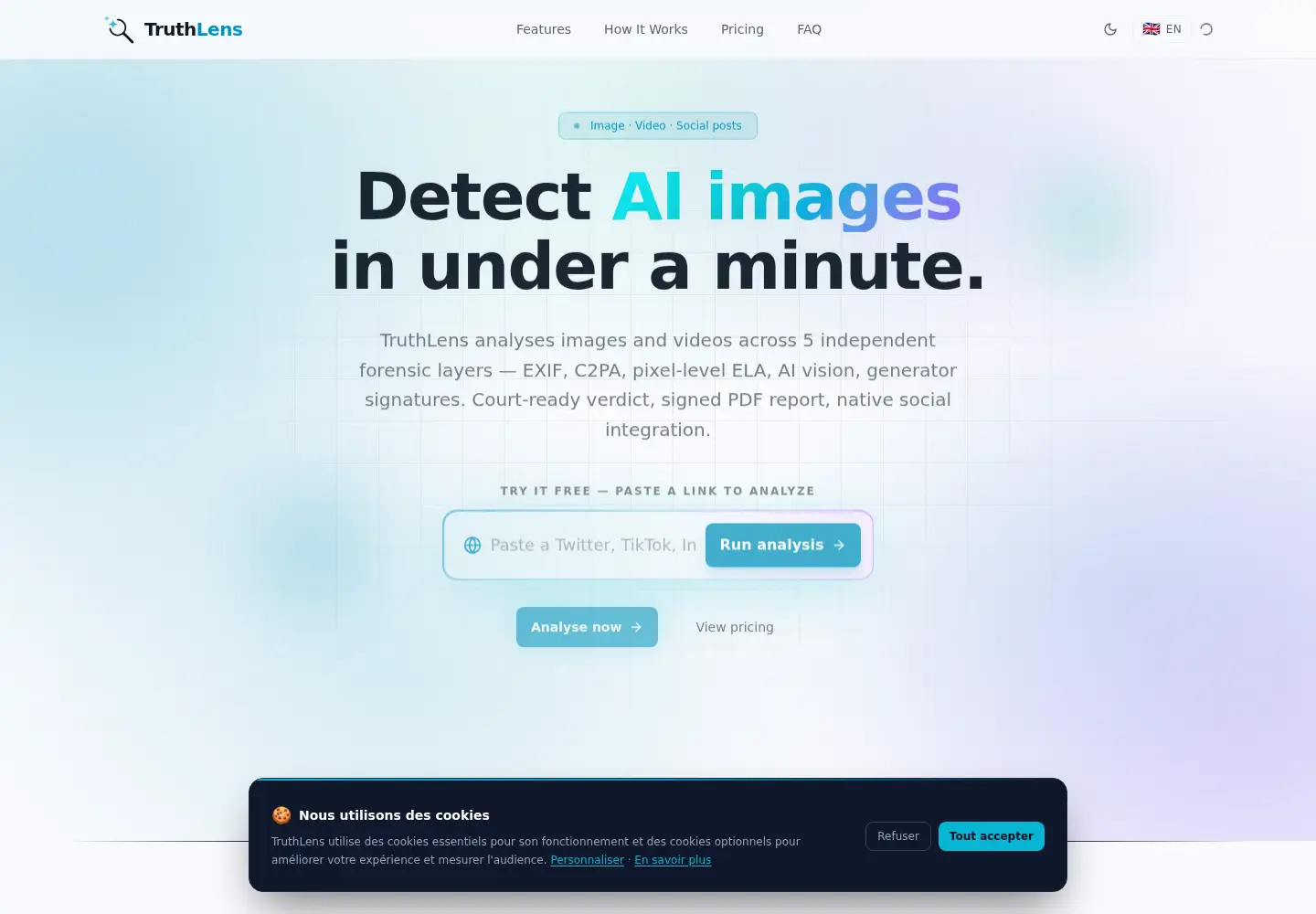 Screenshot of truthlens.pro