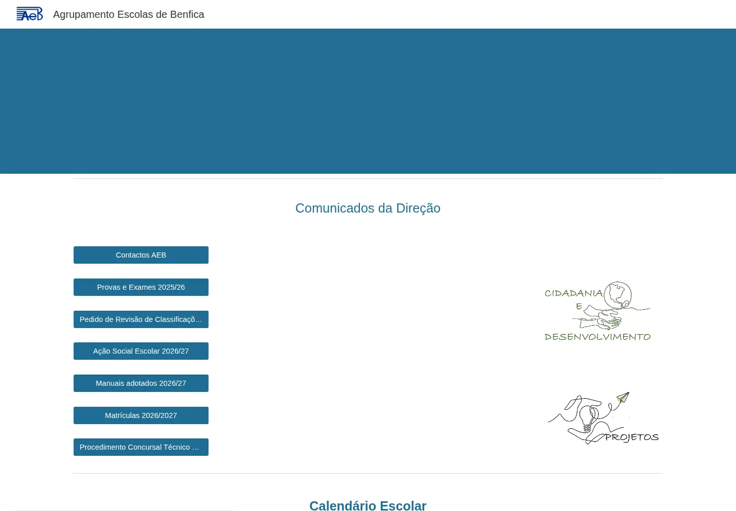 Captured homepage of aebenfica.pt in the current scan