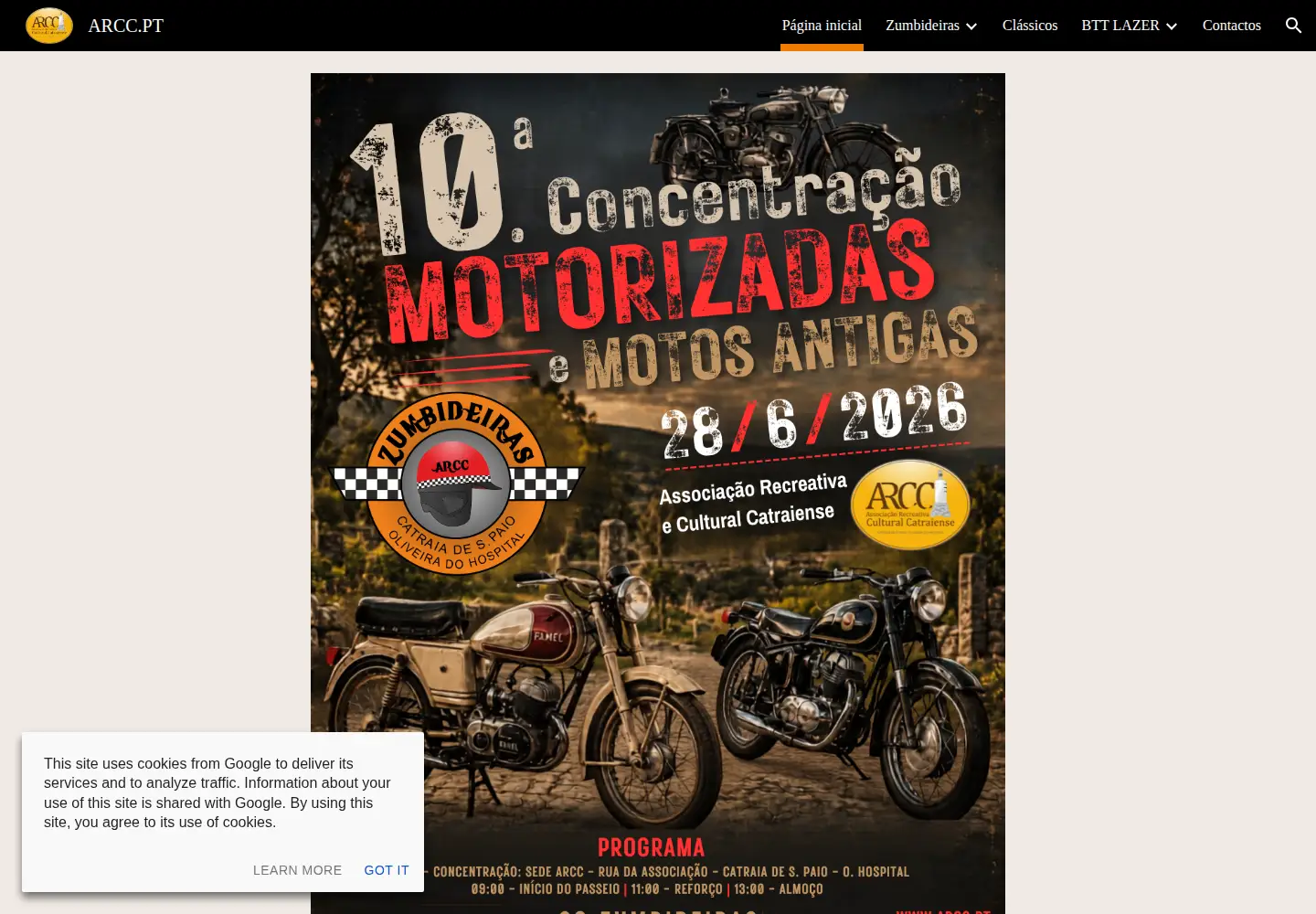 Screenshot of arcc.pt