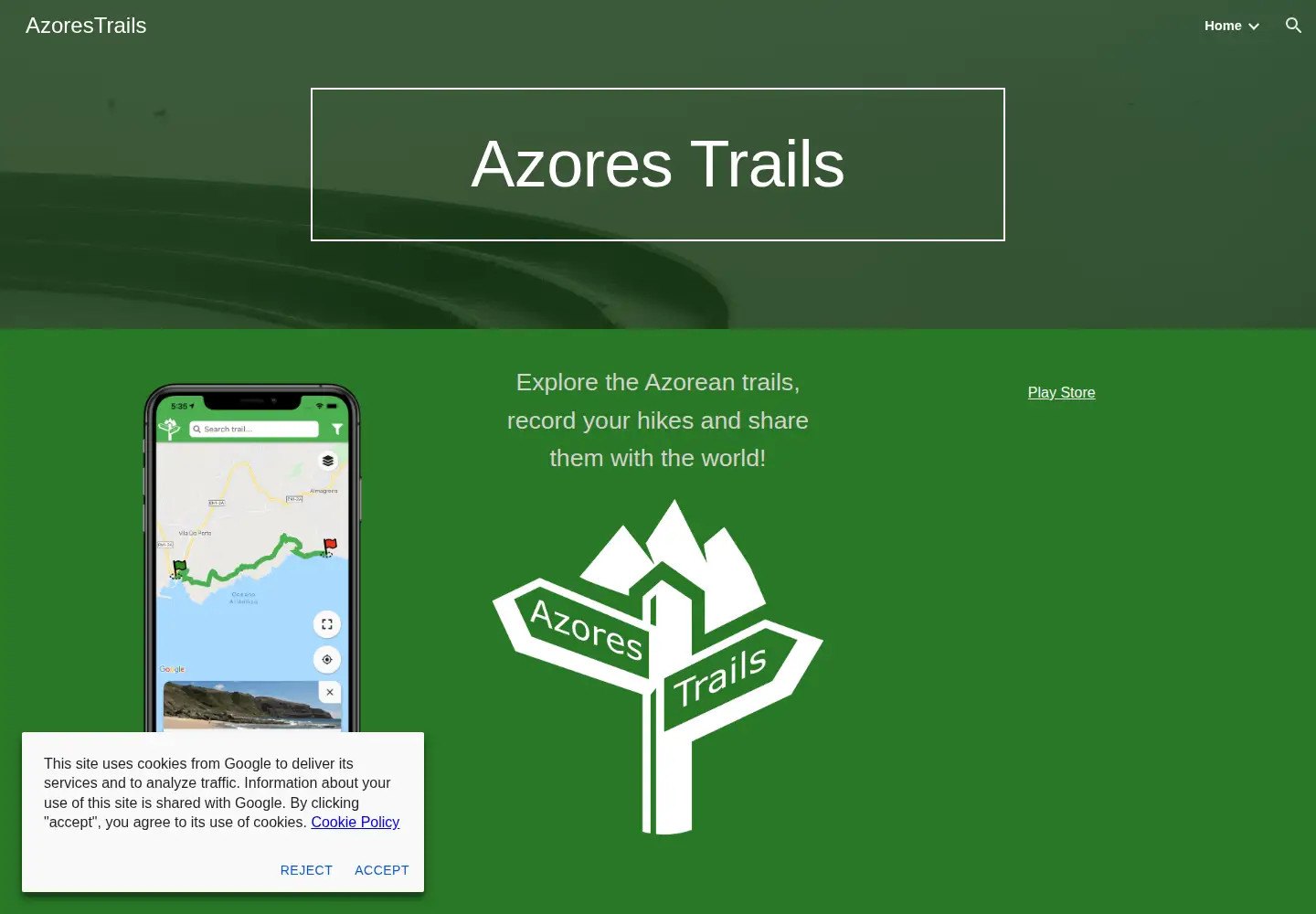 Screenshot of azorestrails.pt
