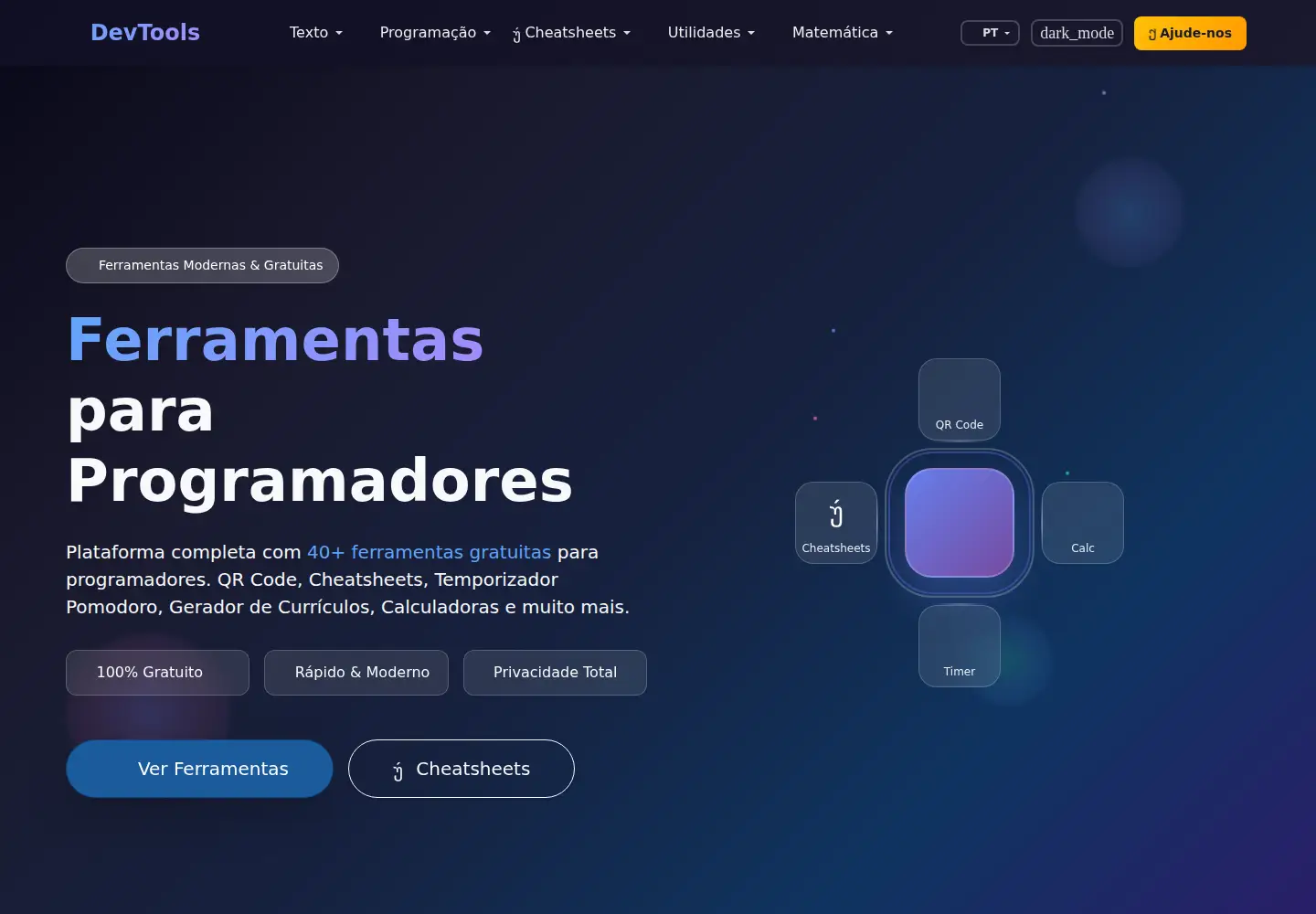 Captured homepage of devtools.pt in the current scan