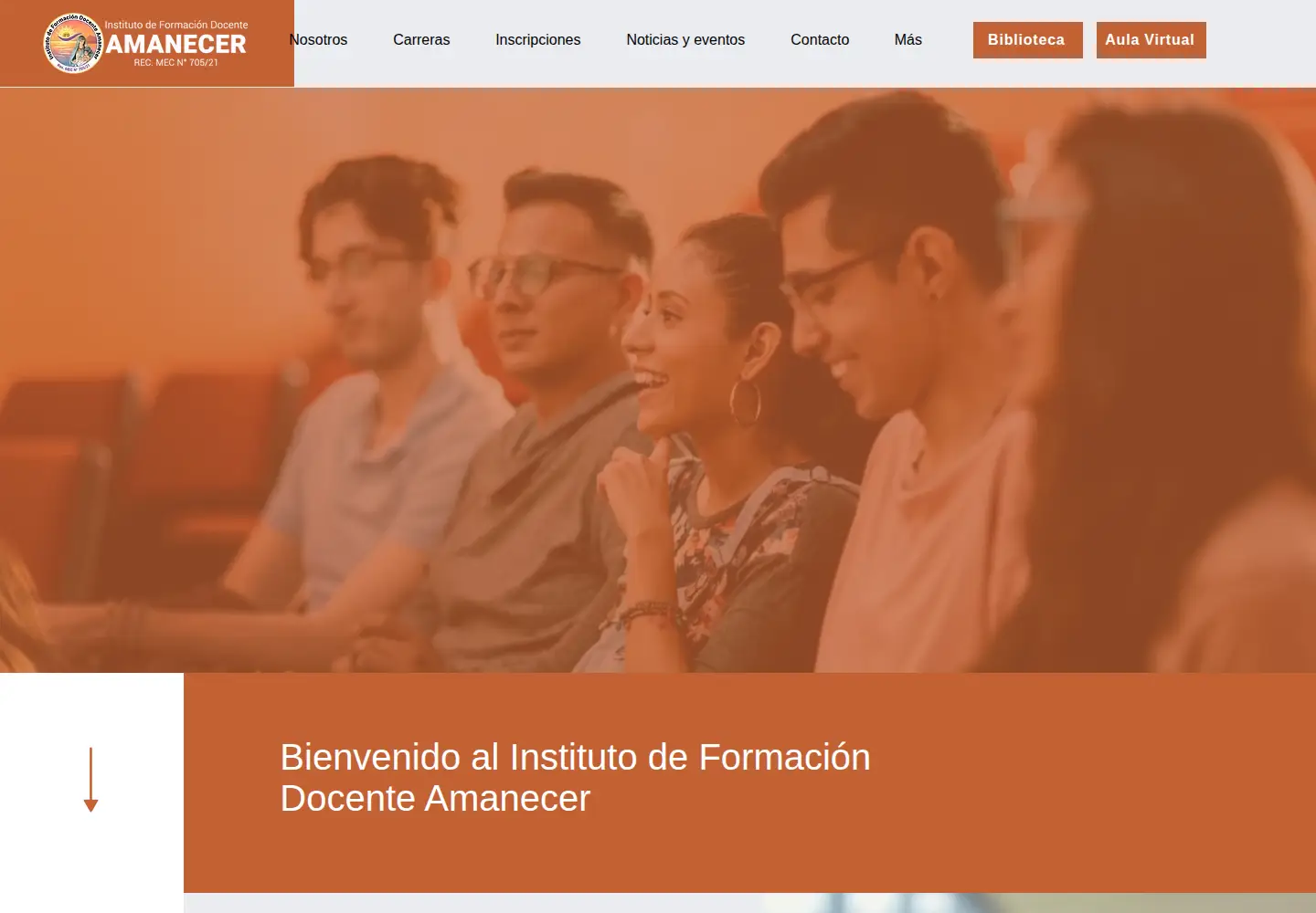 Captured homepage of ifdamanecer.edu.py in the current scan