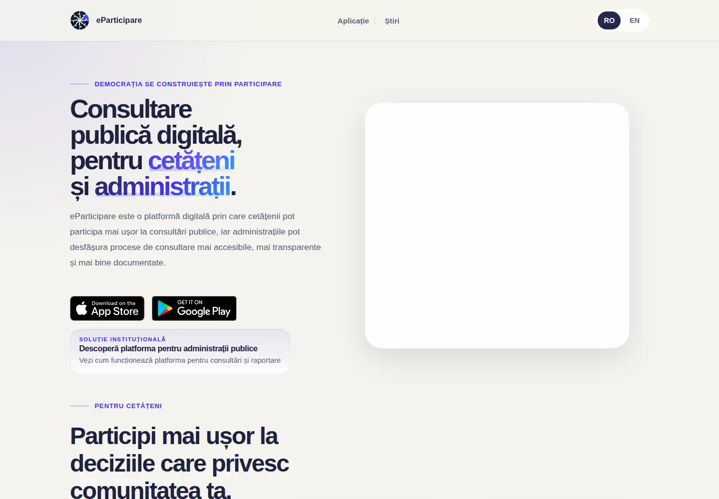 Screenshot of eparticipare.ro