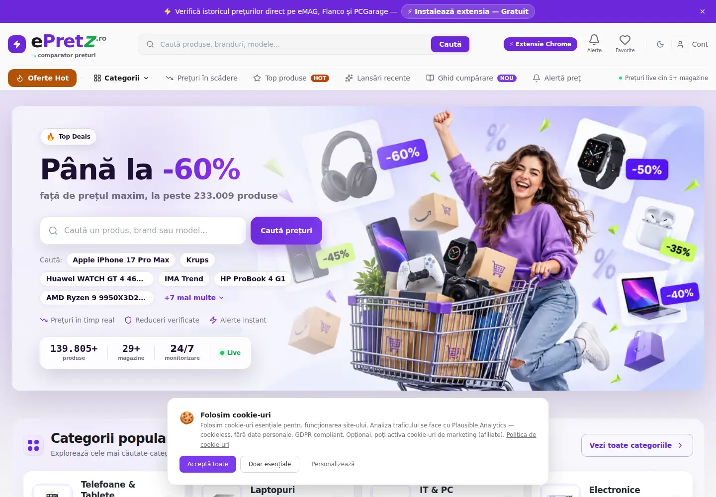 Screenshot of epretz.ro