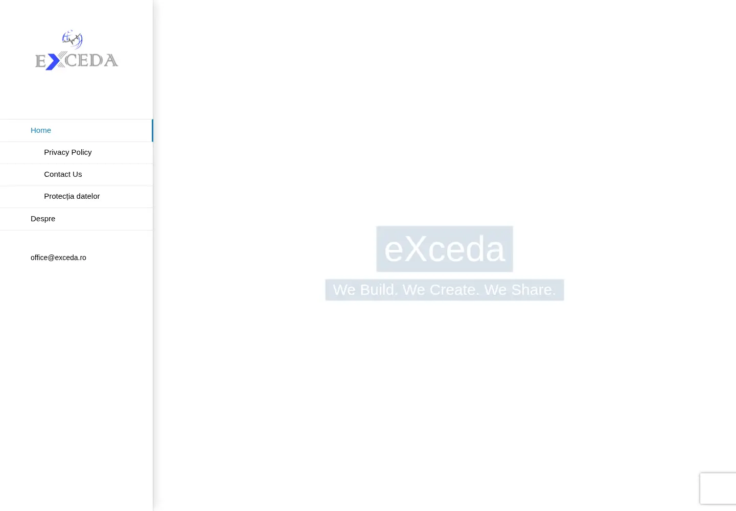 Captured homepage of exceda.ro in the current scan