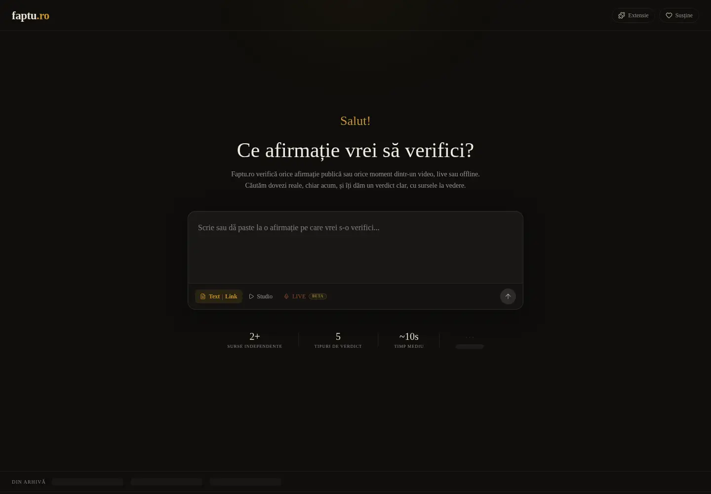 Captured homepage of faptu.ro in the current scan