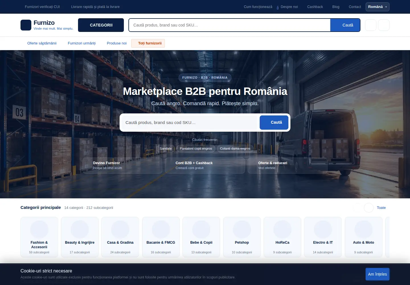 Captured homepage of furnizo.ro in the current scan