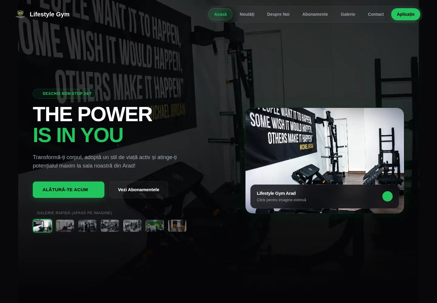 Captured homepage of lifestyle-gym.ro in the current scan