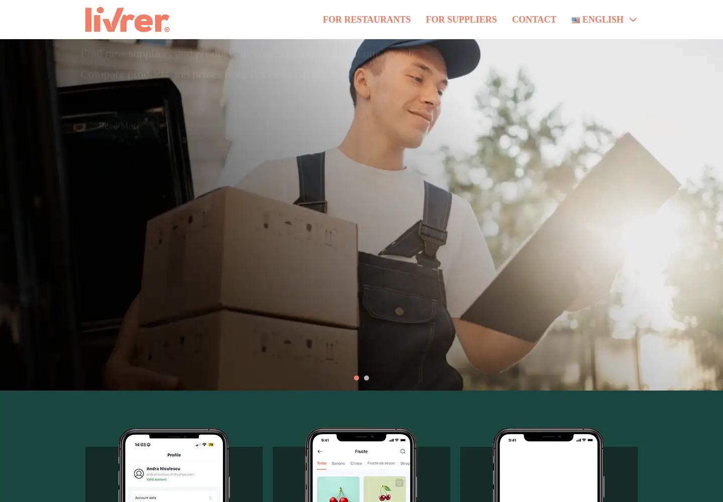 Screenshot of livrer.ro