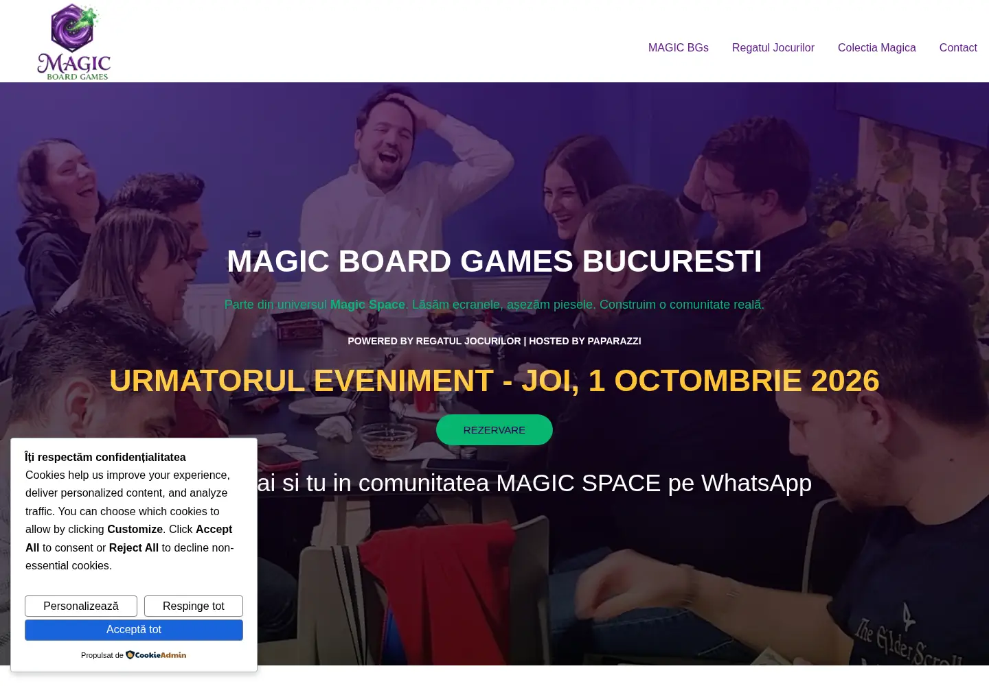 Captured homepage of magicspace.ro in the current scan