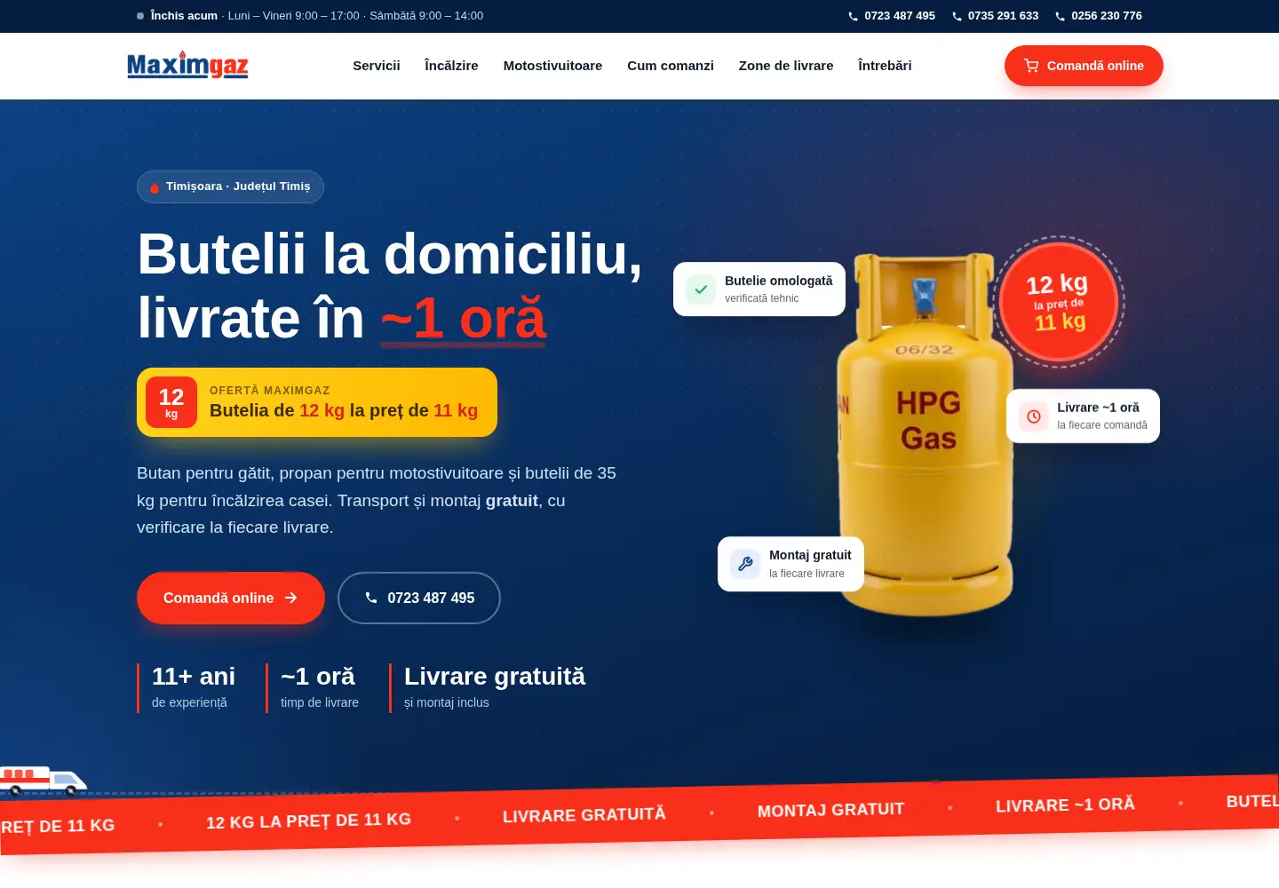 Screenshot of maximgaz.ro