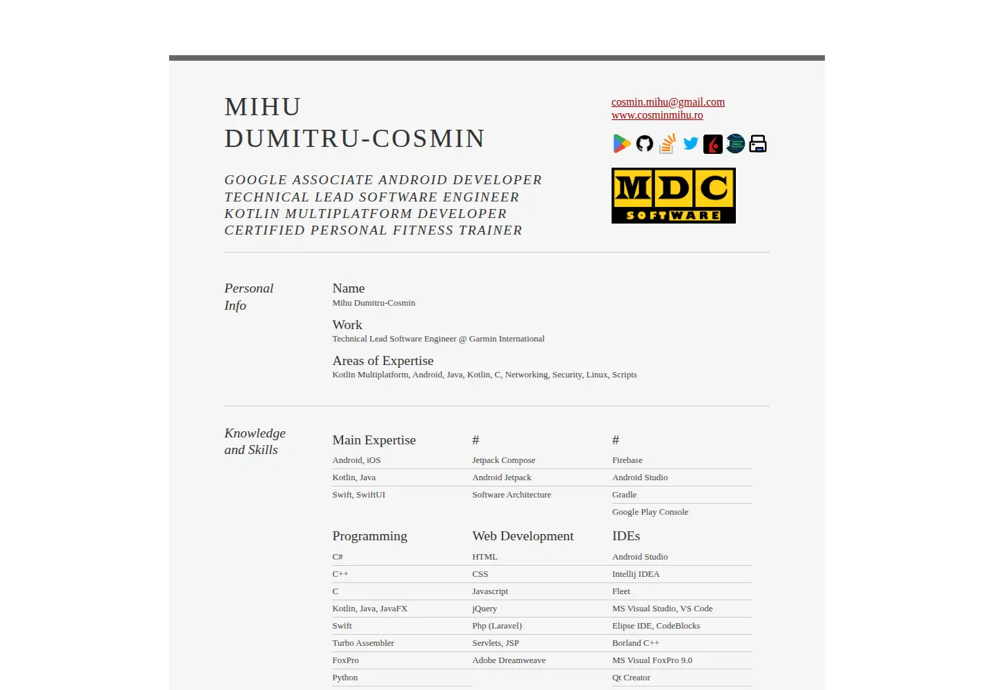 Screenshot of mdc-software.ro