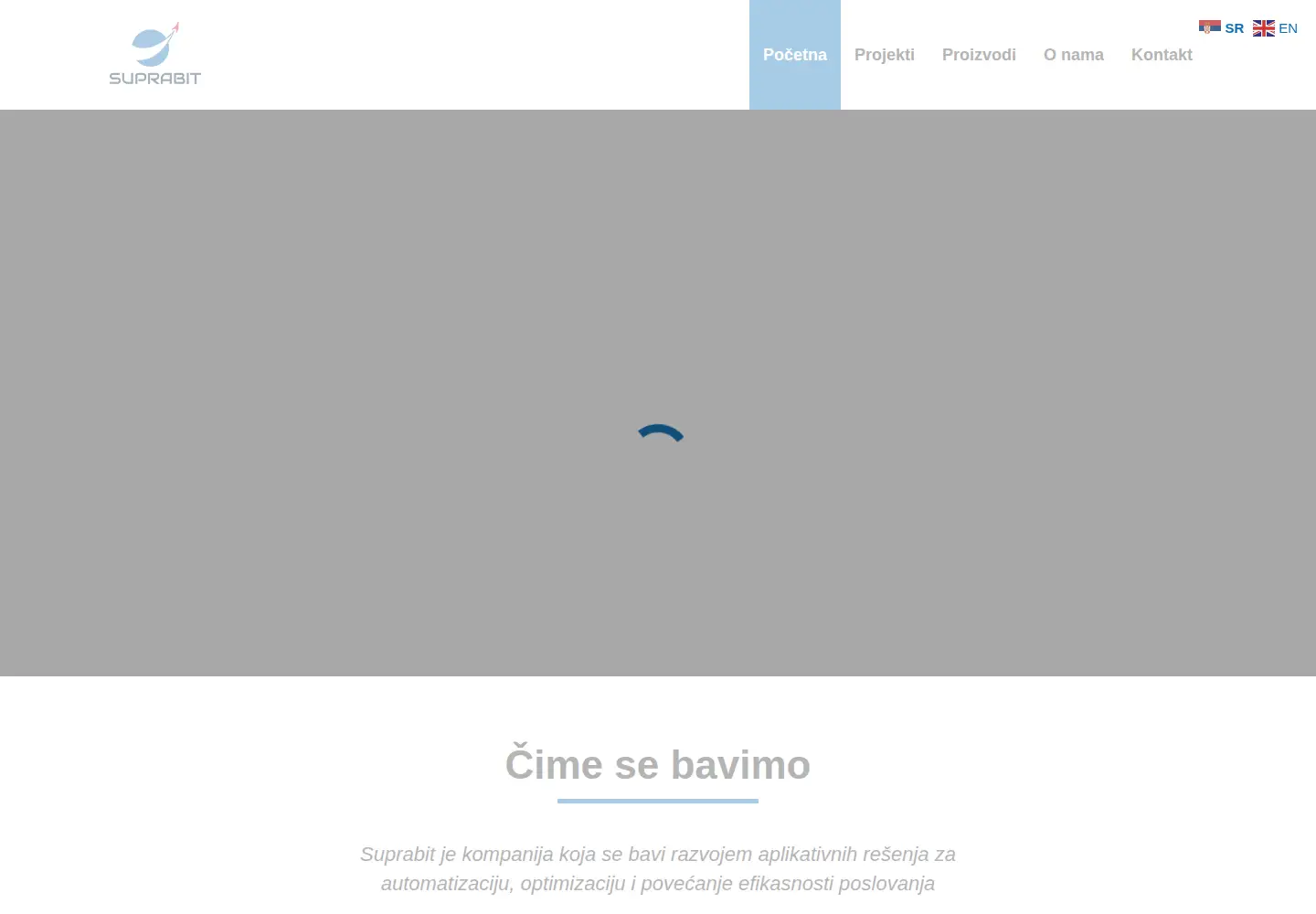 Captured homepage of suprabit.rs in the current scan