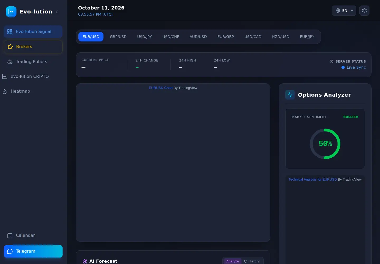 Captured homepage of evo-lution.ru in the current scan