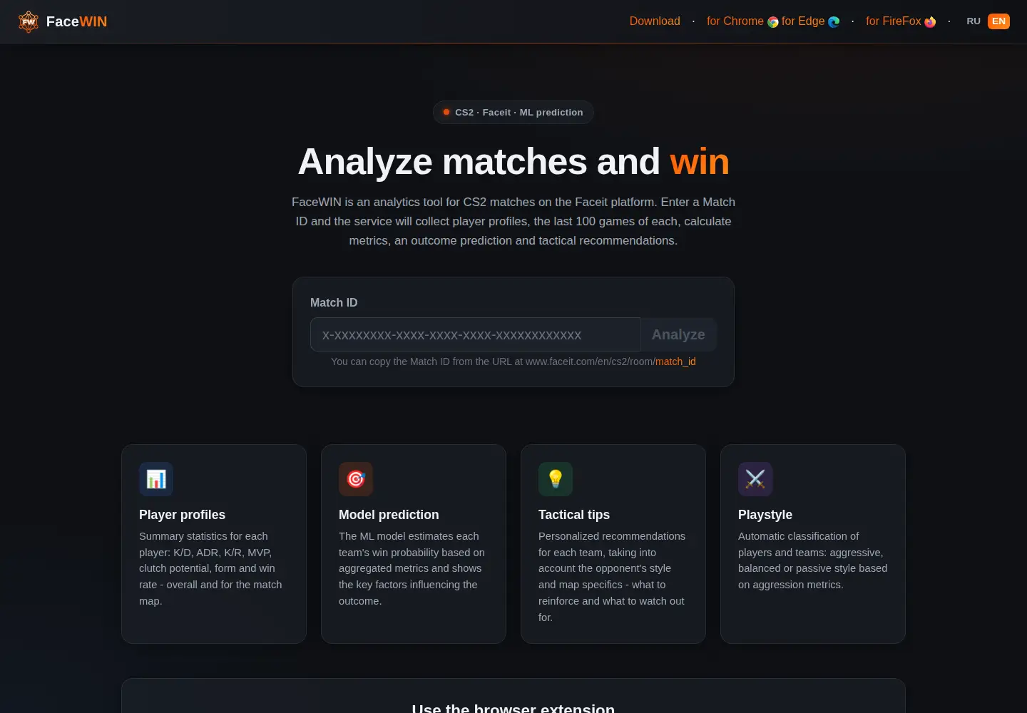 Screenshot of facewin.ru