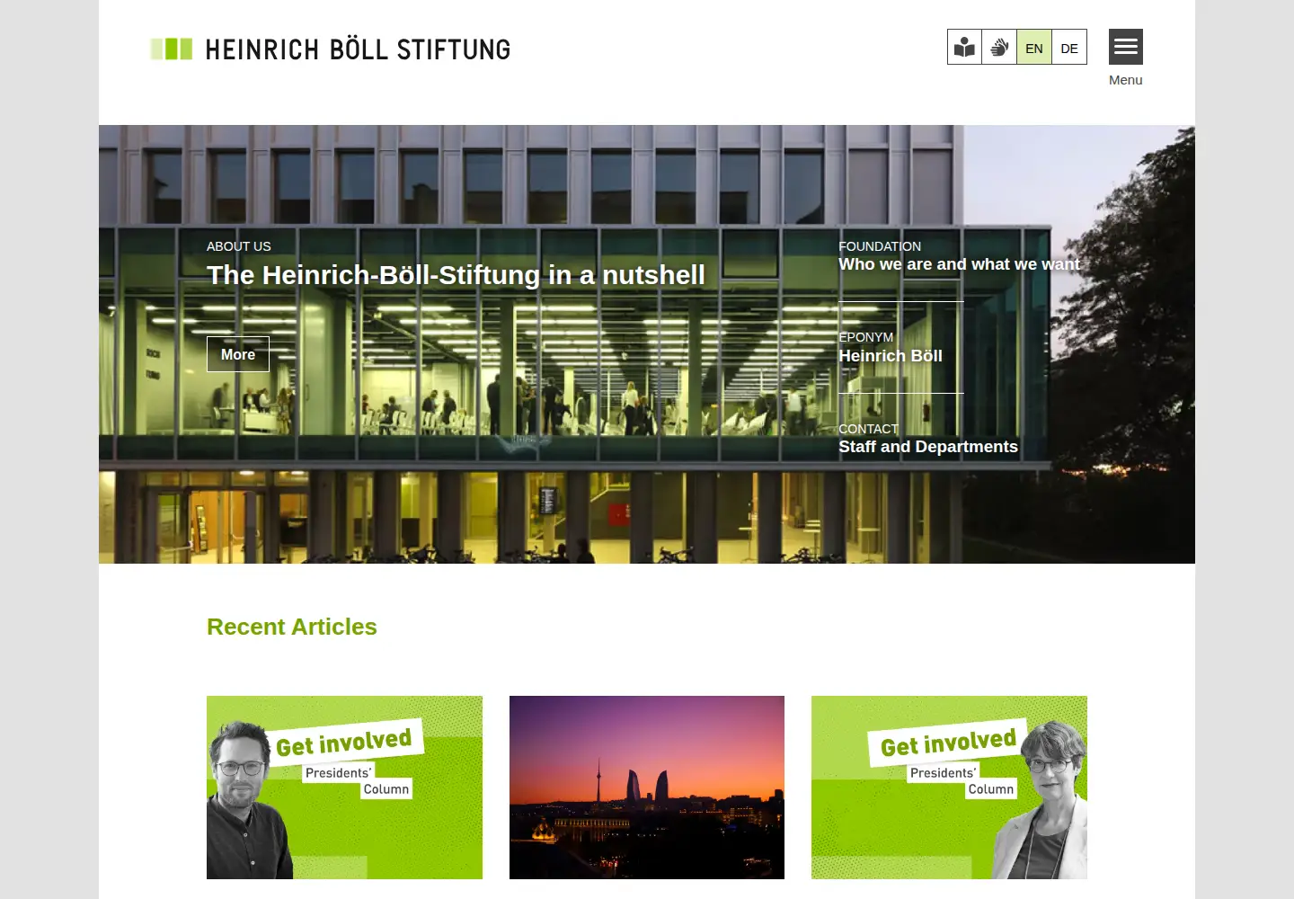 Screenshot of boell.org